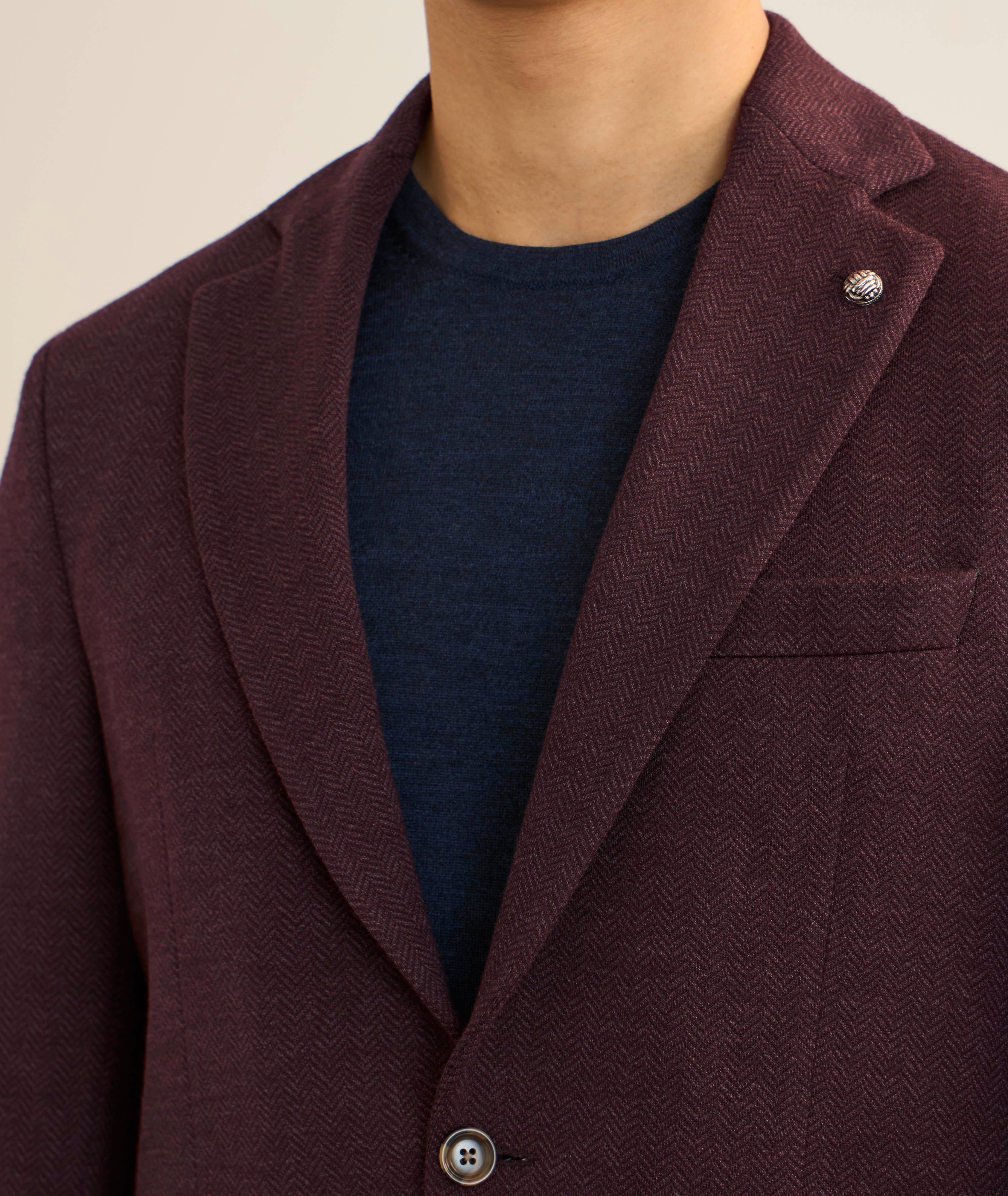 Hartford Herringbone Wool Sport Jacket image 3