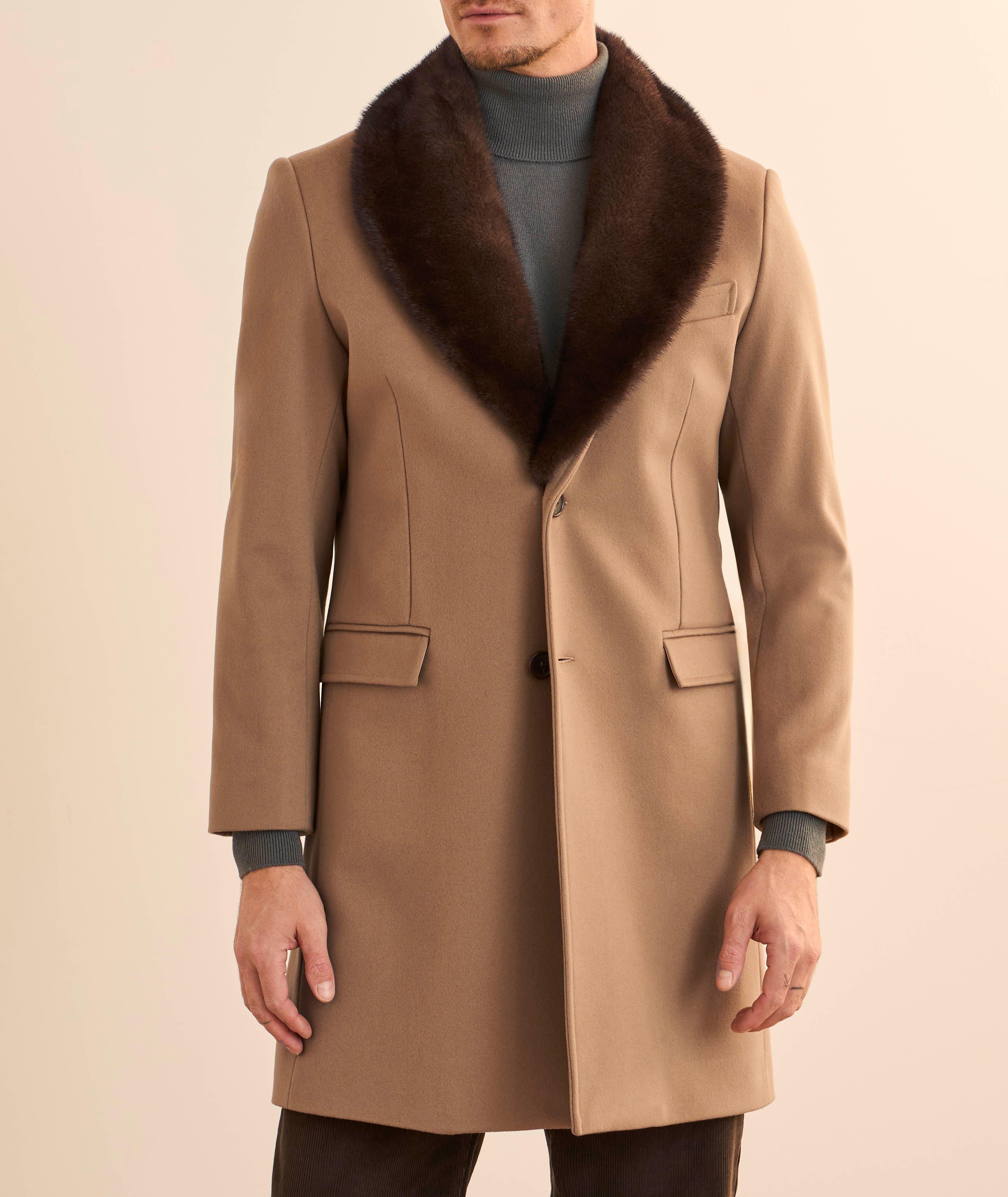Fur Shawl Wool Coat  image 1