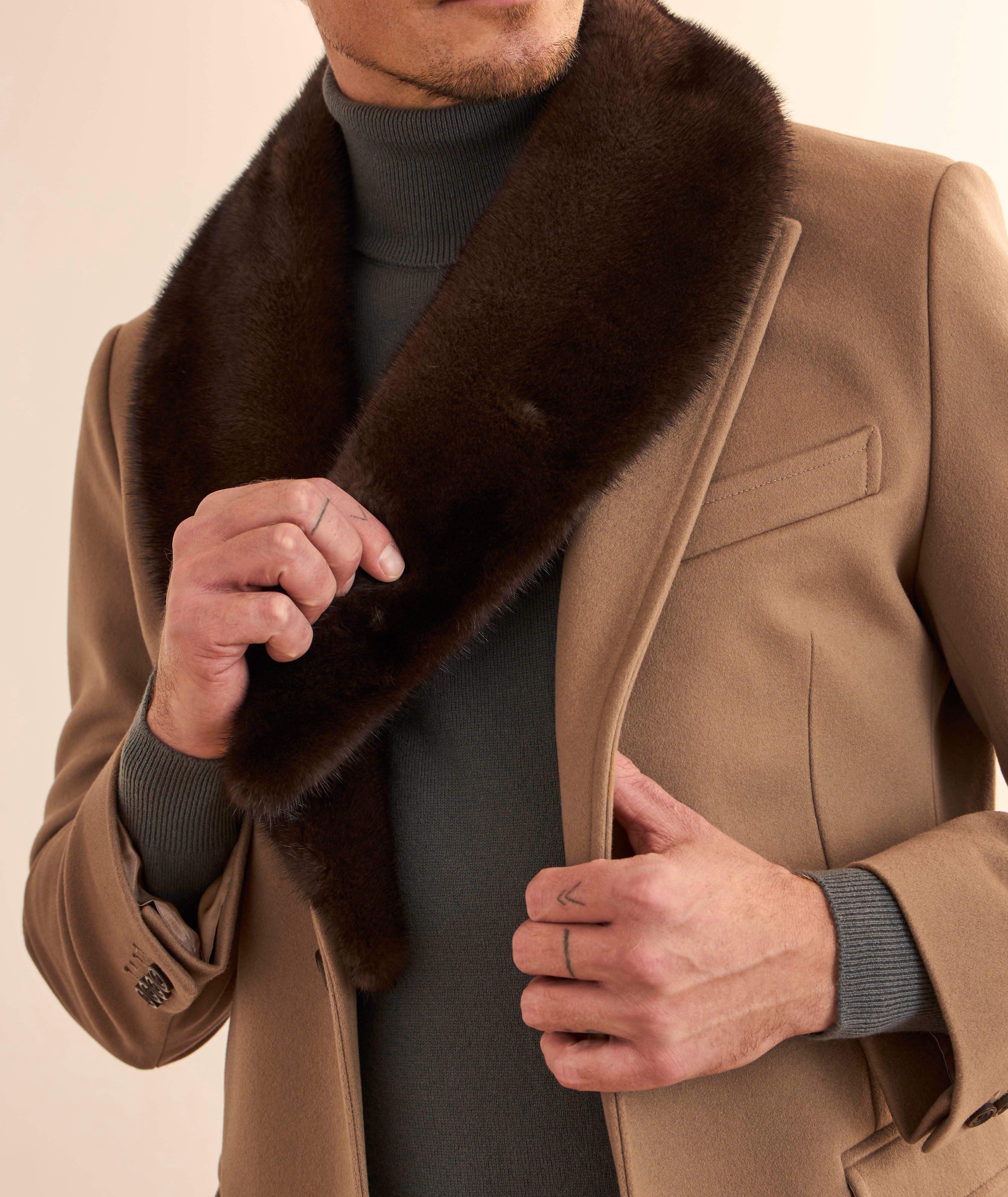 Fur Shawl Wool Coat  image 3