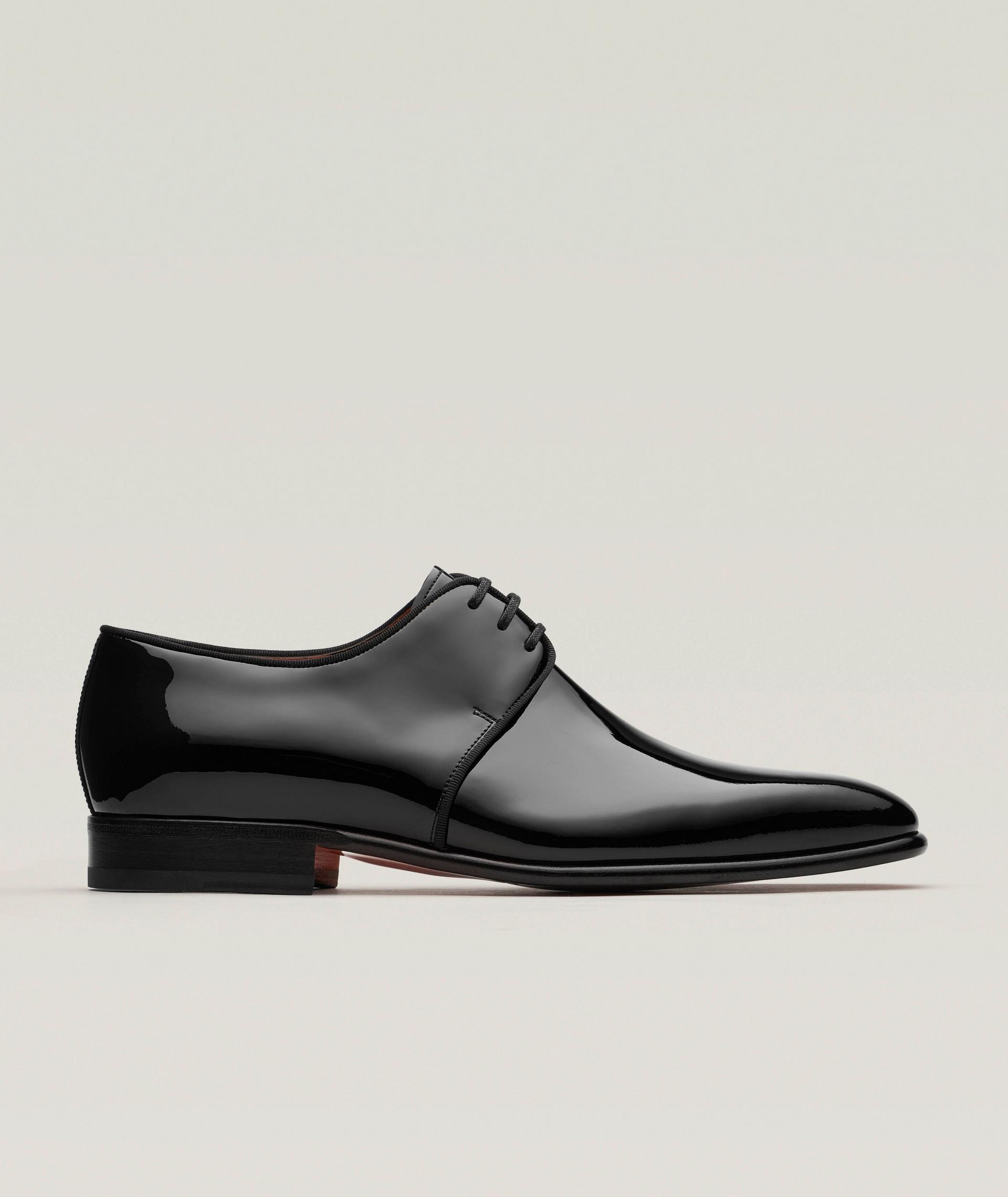 Chaussure lacée en cuir verni image 0