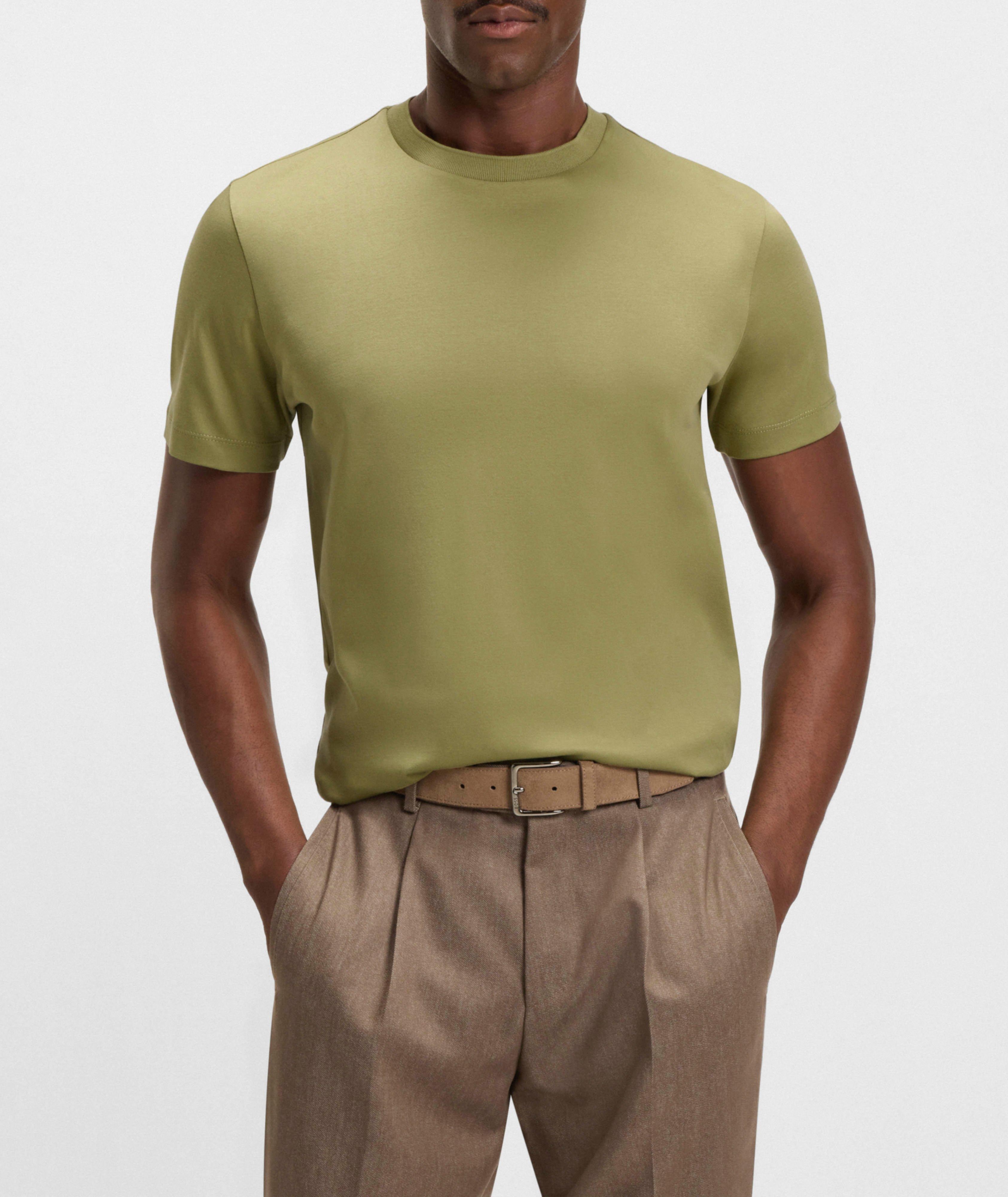 T-shirt Tesar en coton mercerisé à encolure ronde image 1
