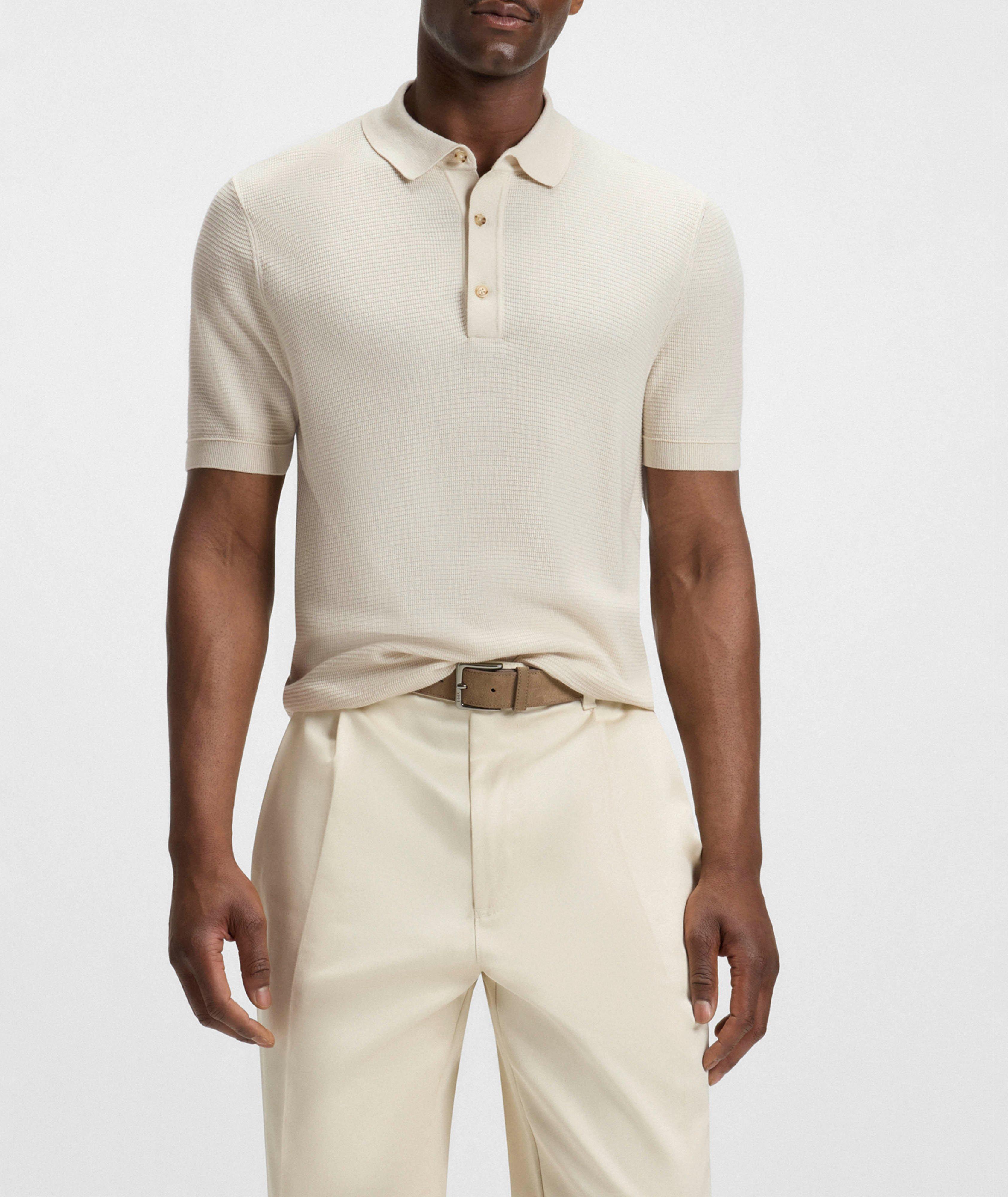 Lyocell-Cotton Knit Polo image 1