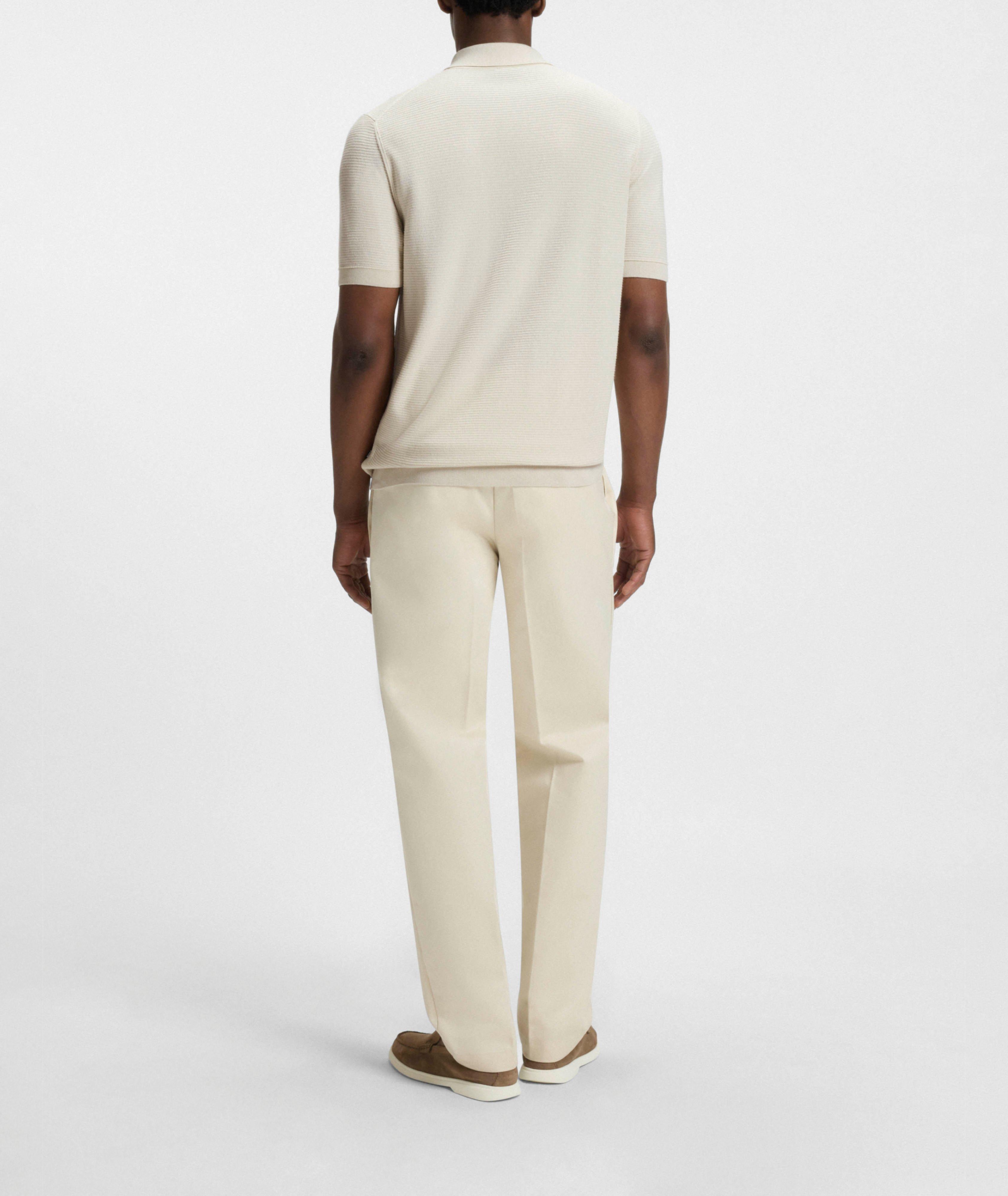 Lyocell-Cotton Knit Polo image 2