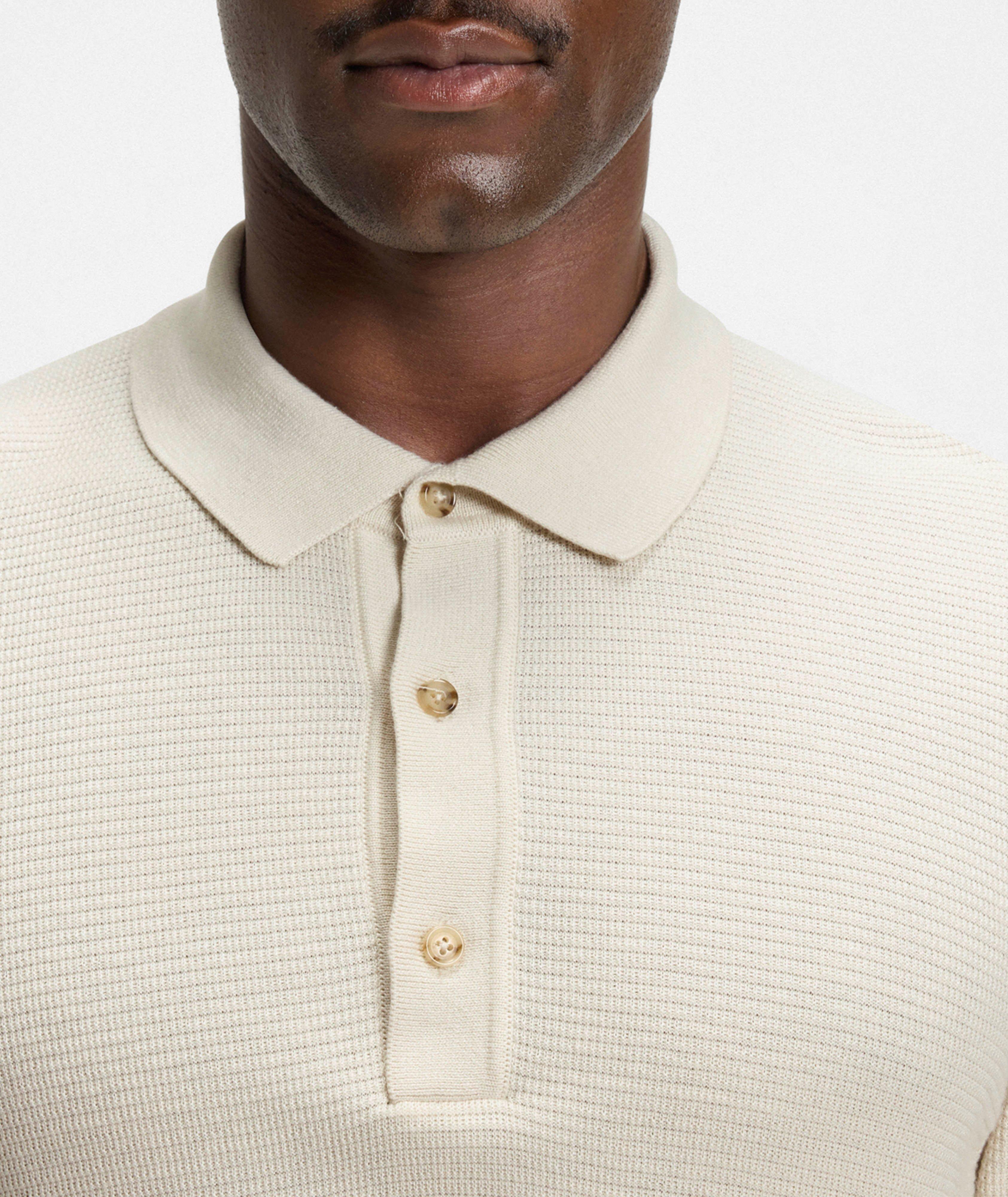 Lyocell-Cotton Knit Polo image 3