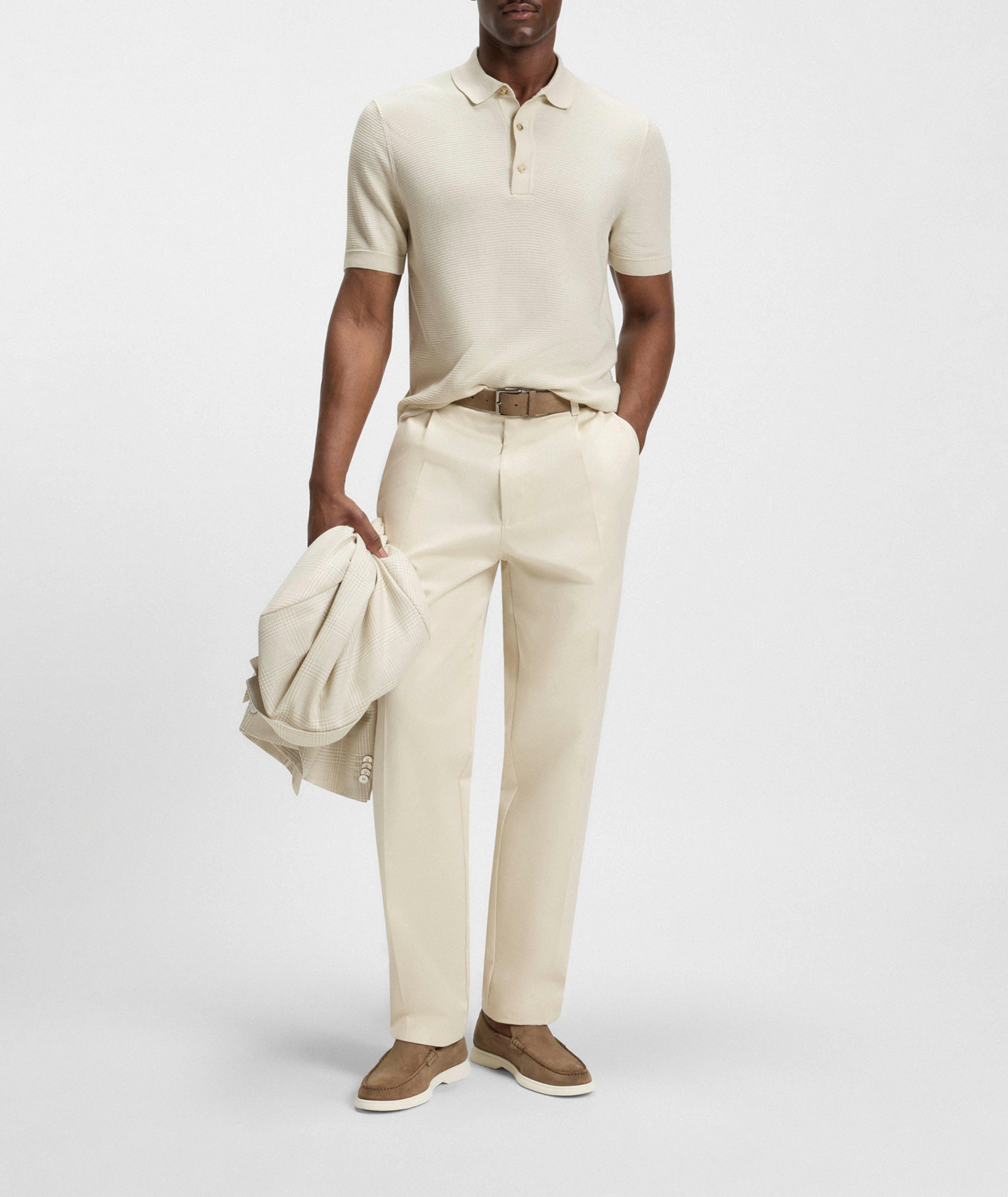 Lyocell-Cotton Knit Polo image 4
