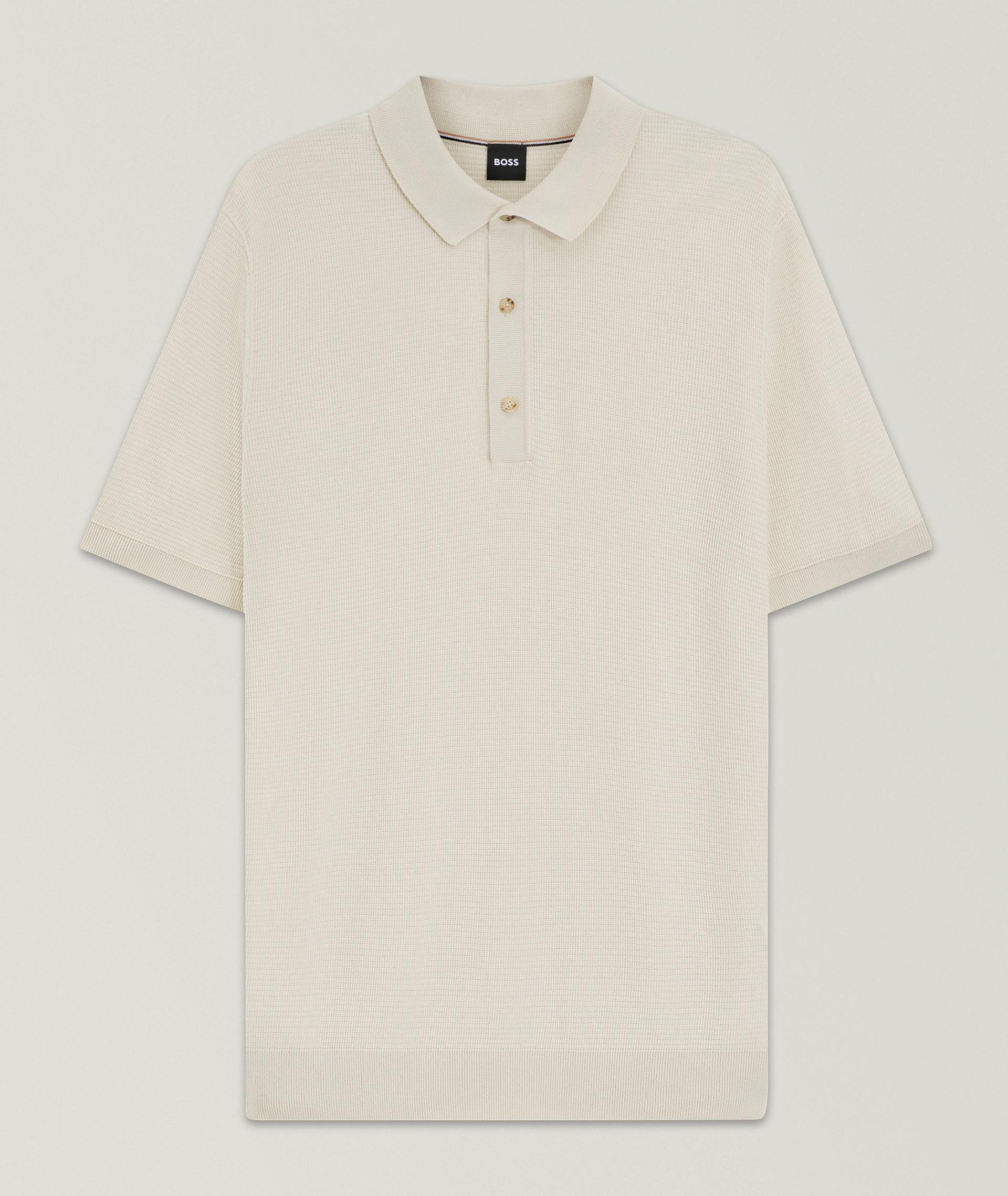 Lyocell-Cotton Knit Polo image 0