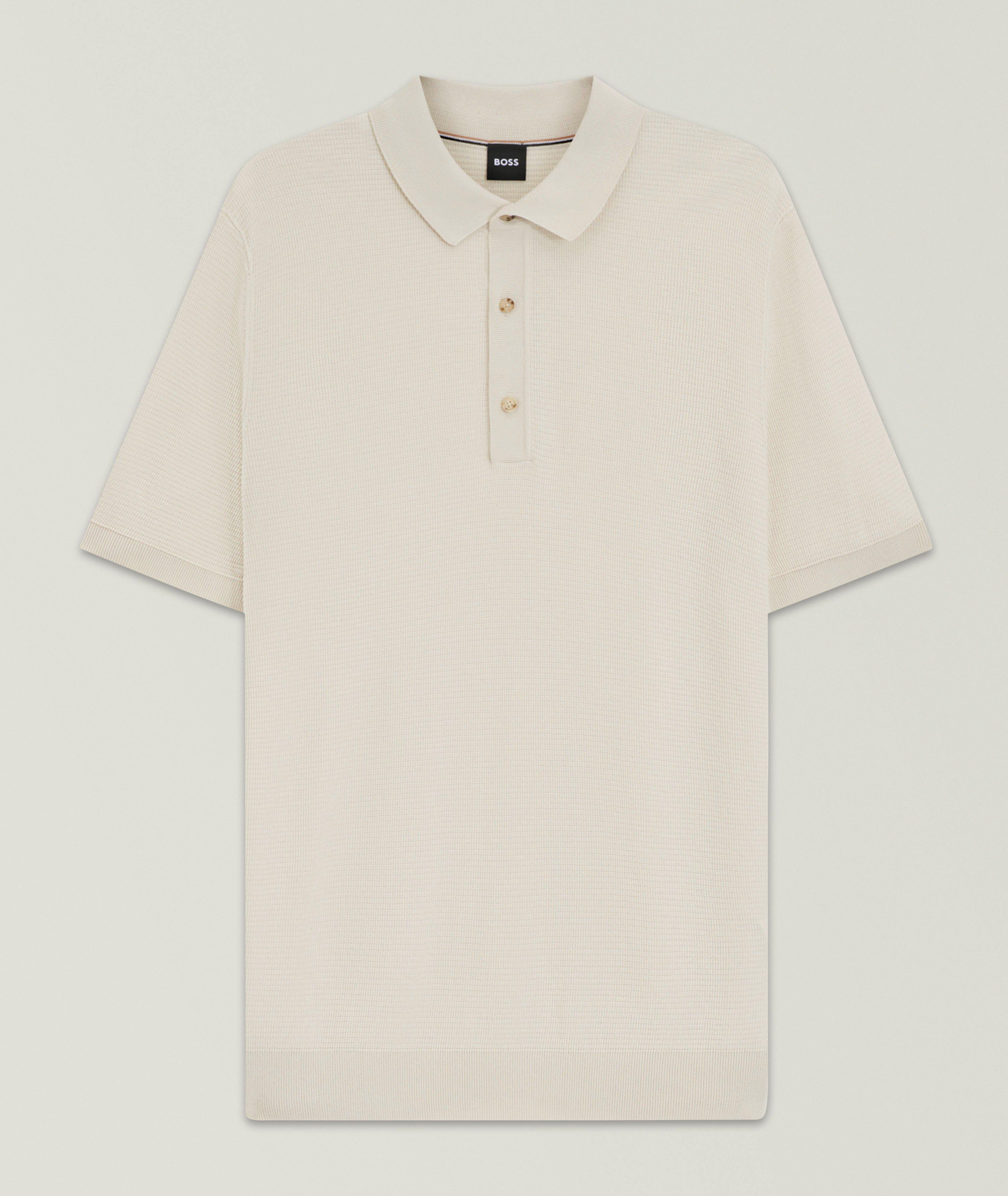 Lyocell-Cotton Knit Polo image 0