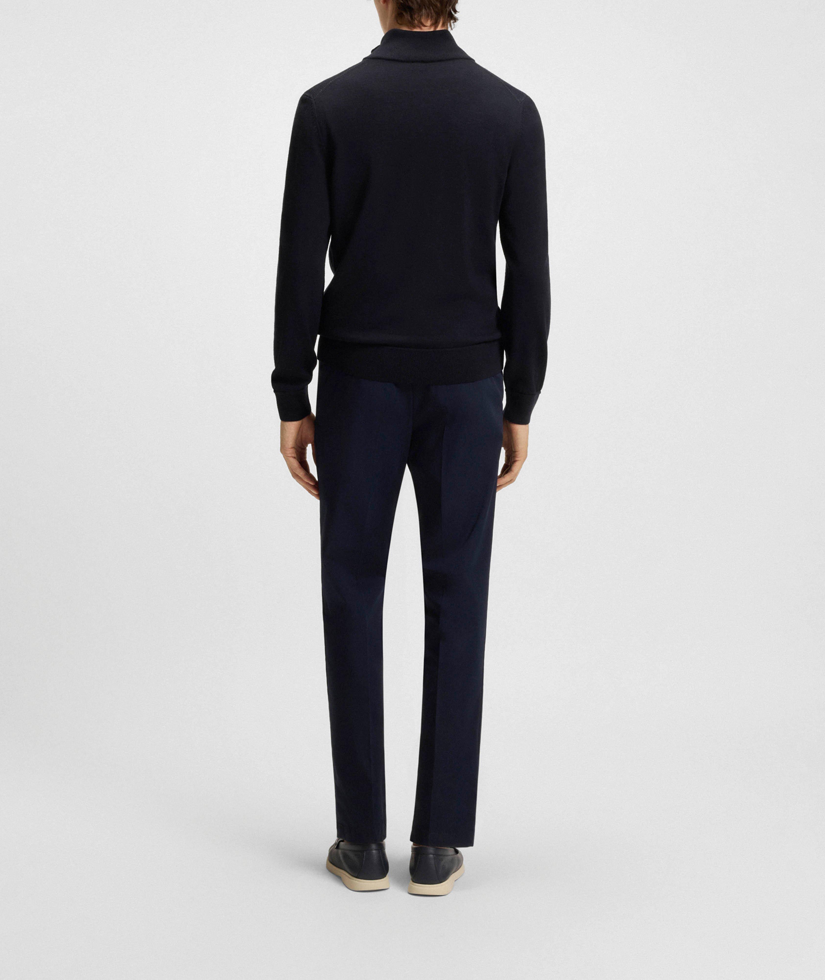 Zip-Up Wool Knit Cardigan  image 2