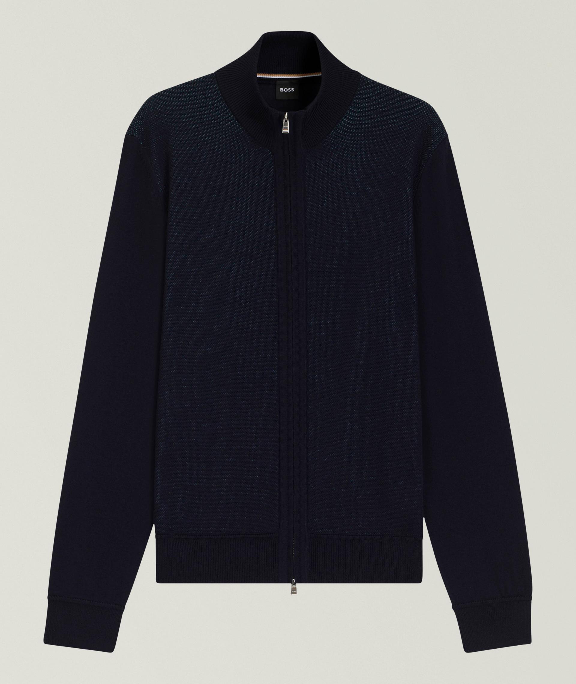 Zip-Up Wool Knit Cardigan  image 0