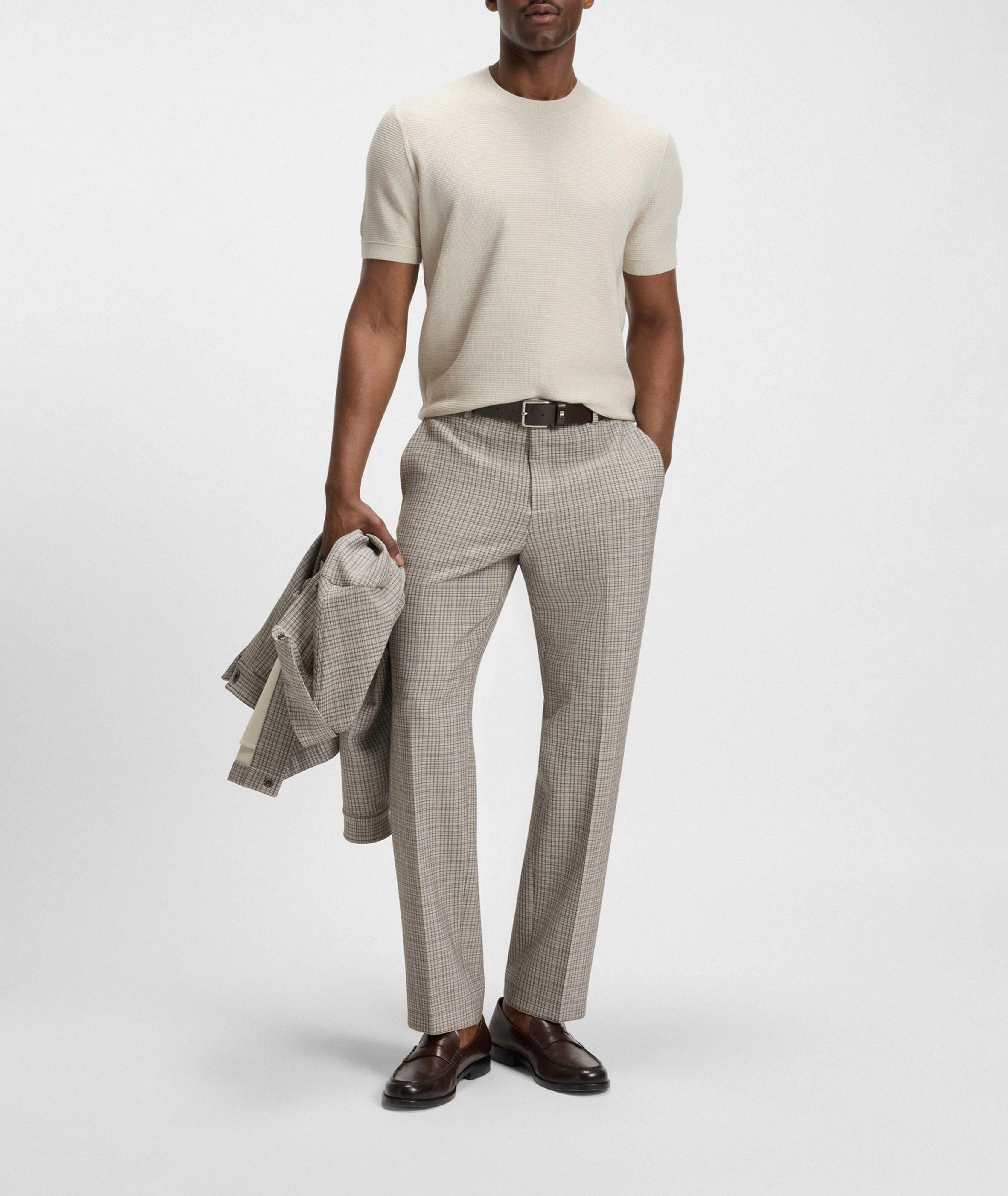 Ianni Ribbed Knit Lyocell-Cotton T-Shirt image 4