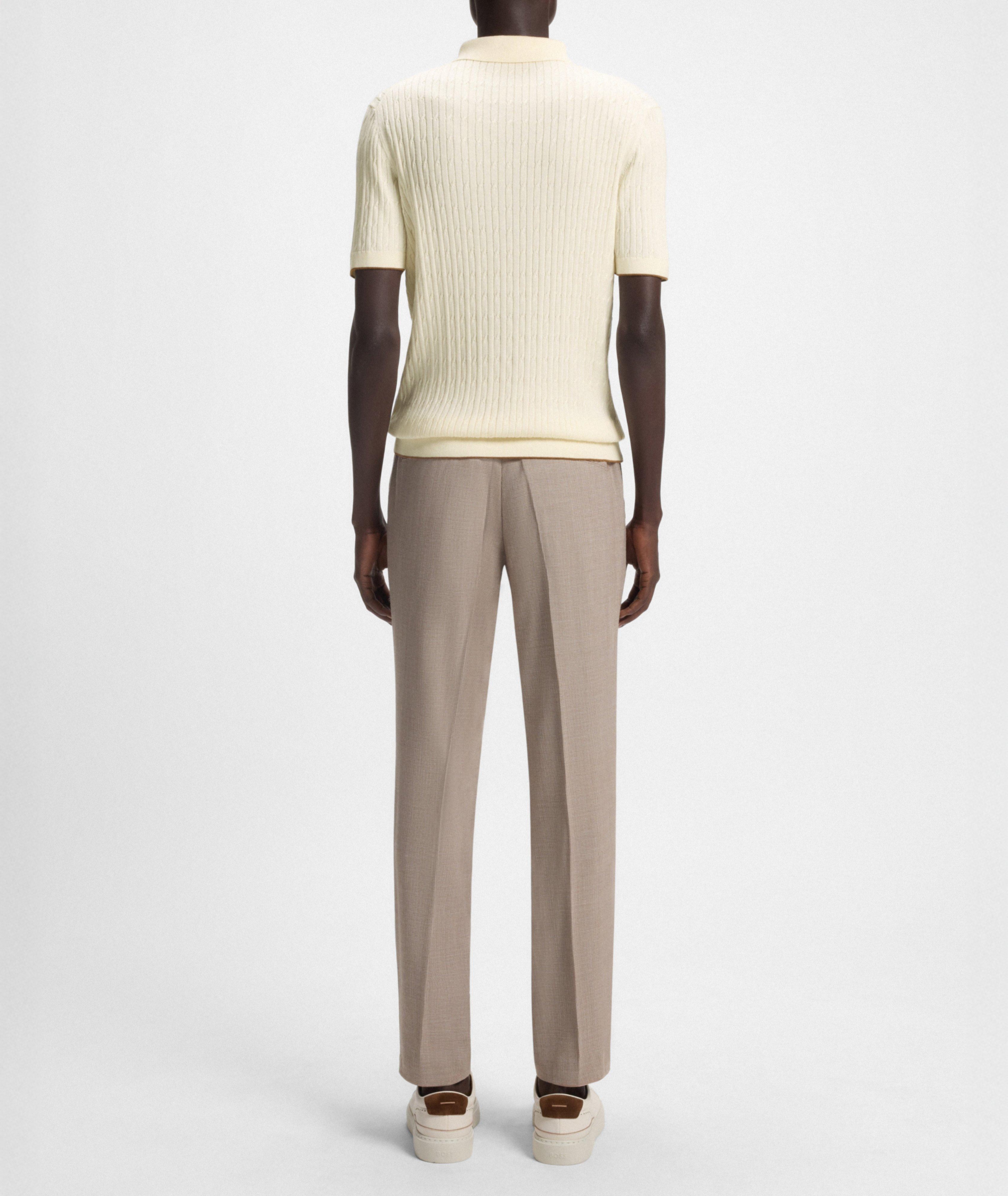 Incanto Silk-Cotton Cable-Knit Polo image 2