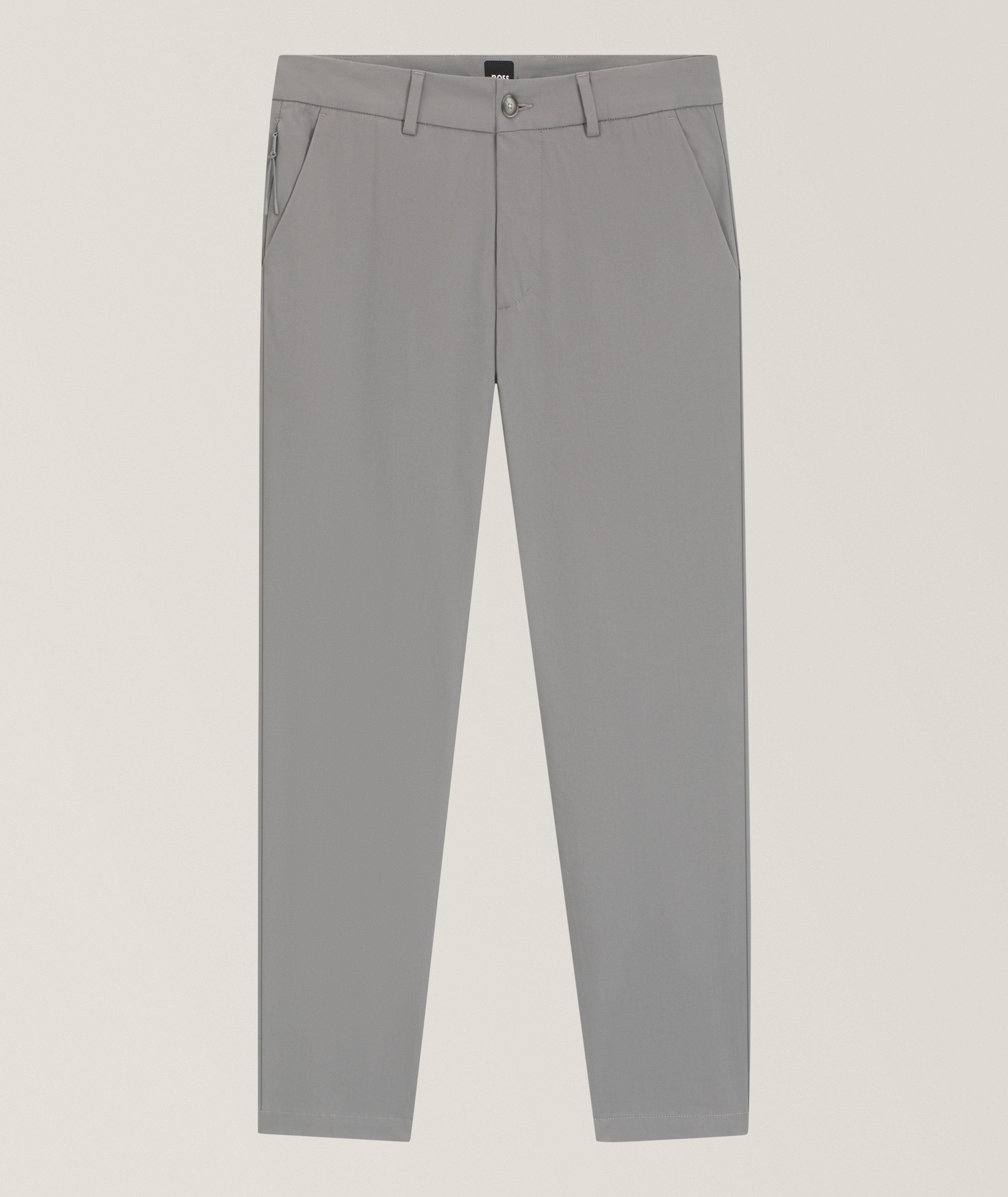 Pantalon en mélange de coton de coupe amincie image 0