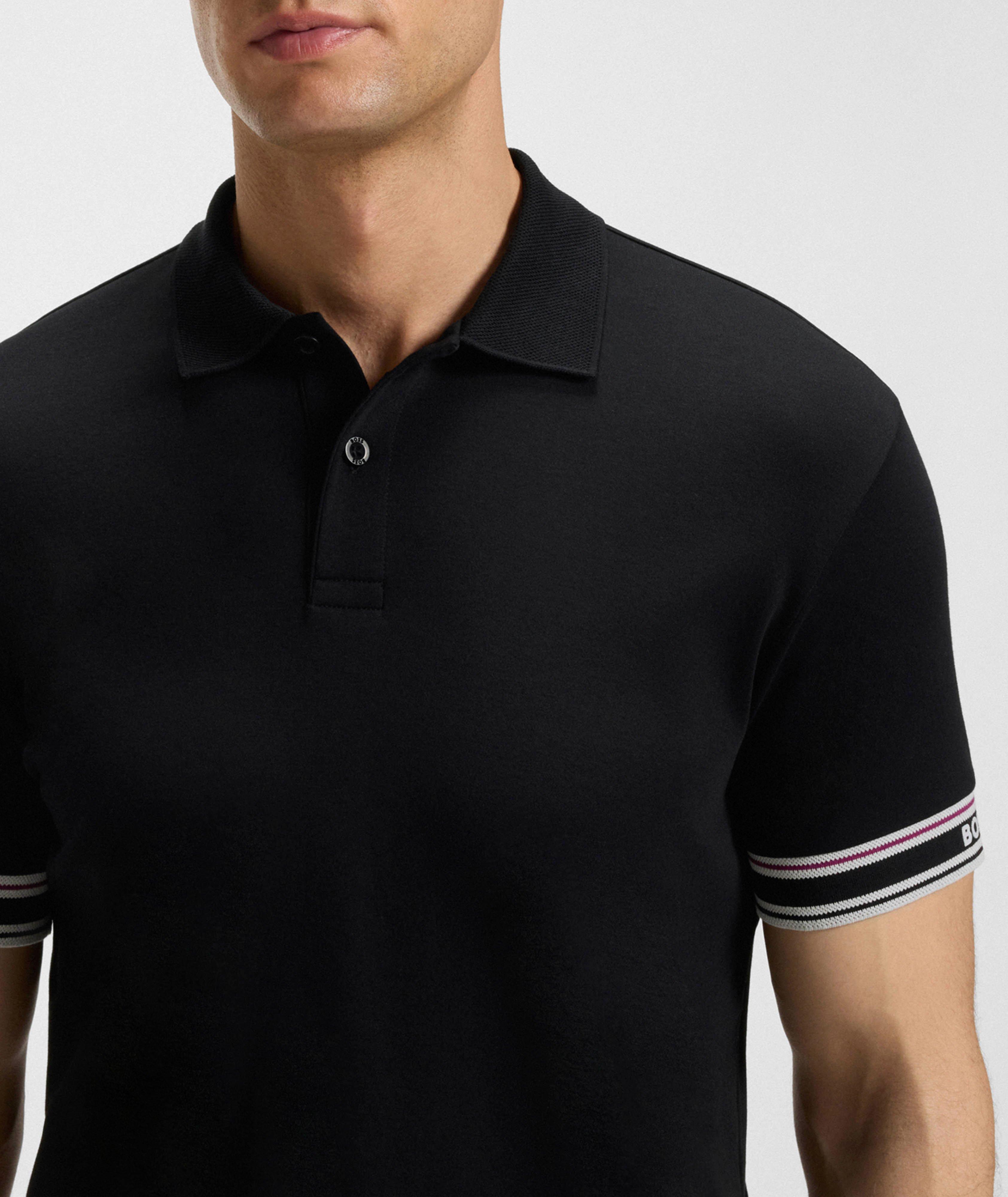 Stripe-Trim Cotton Piqué Polo image 3