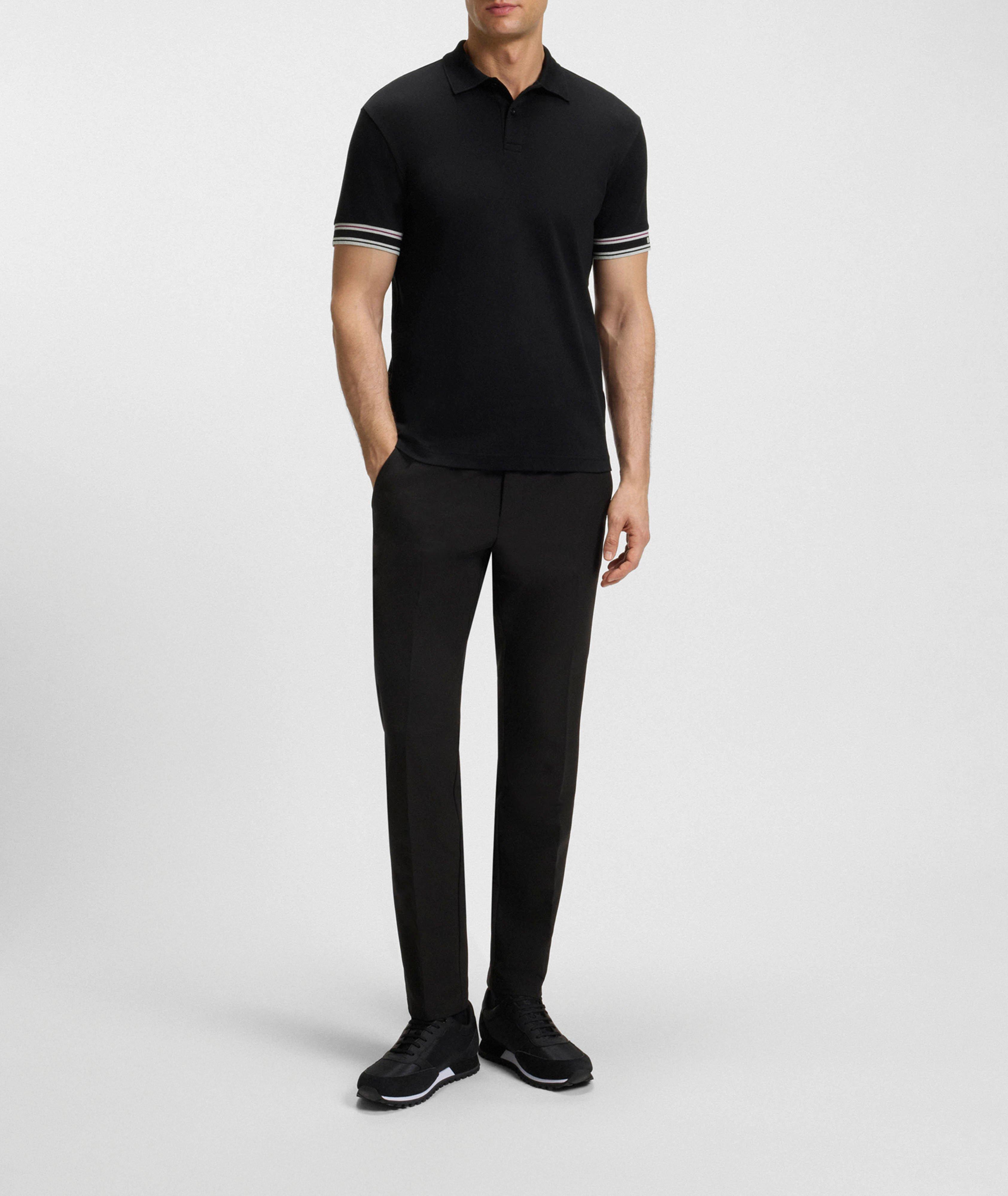 Stripe-Trim Cotton Piqué Polo image 4