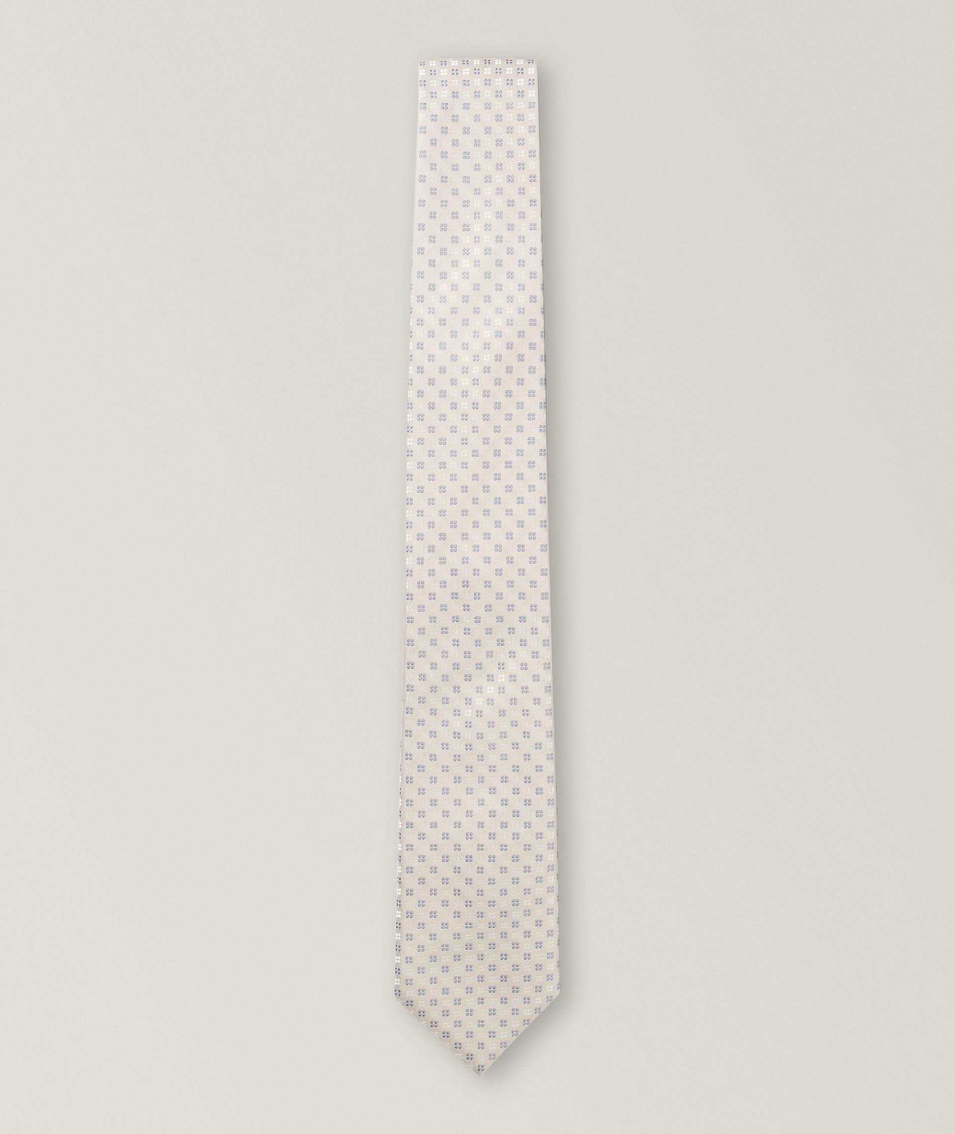 Jacquard Neat Silk-Blend Tie image 0