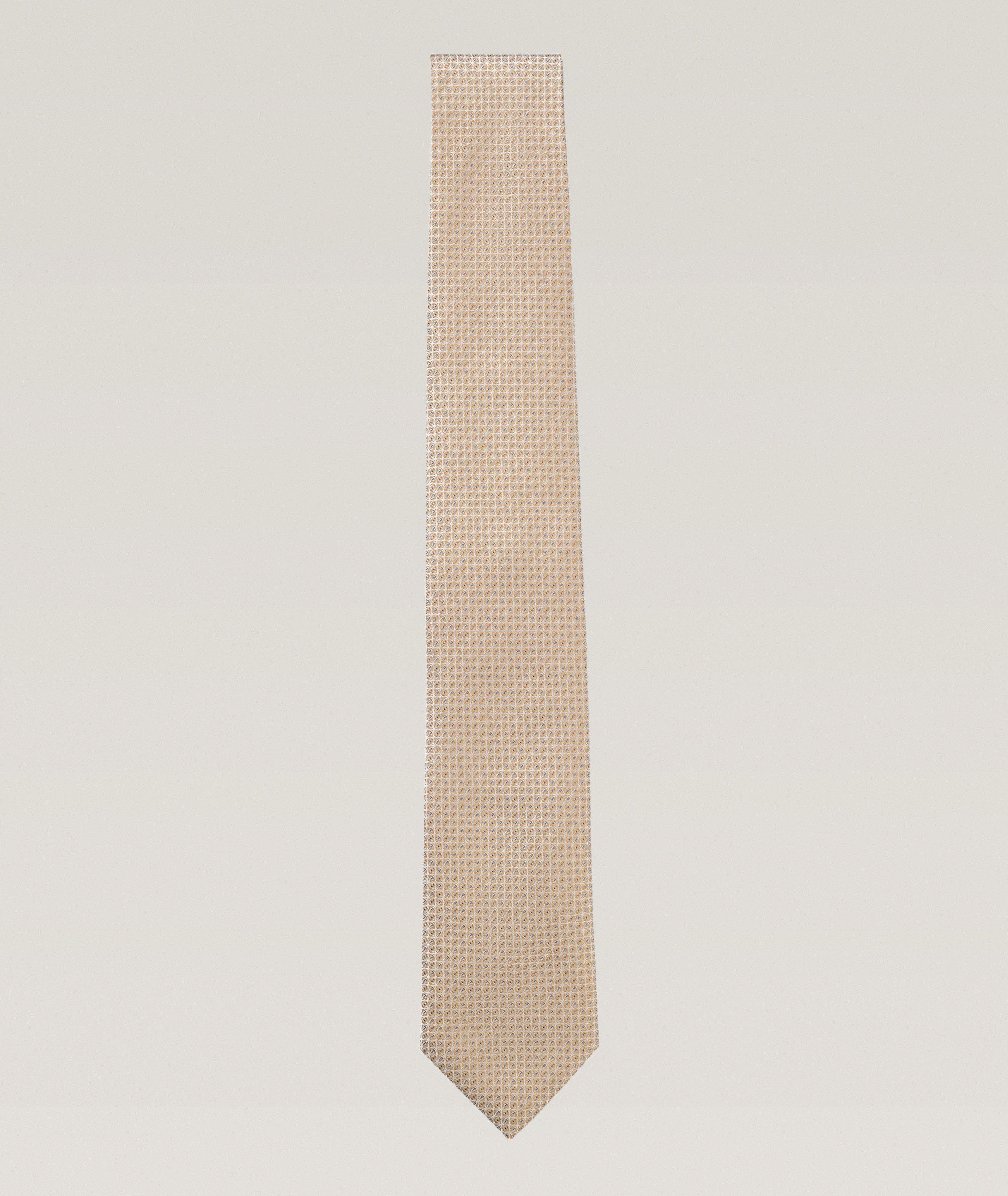 Jacquard Neat Silk-Blend Tie image 0