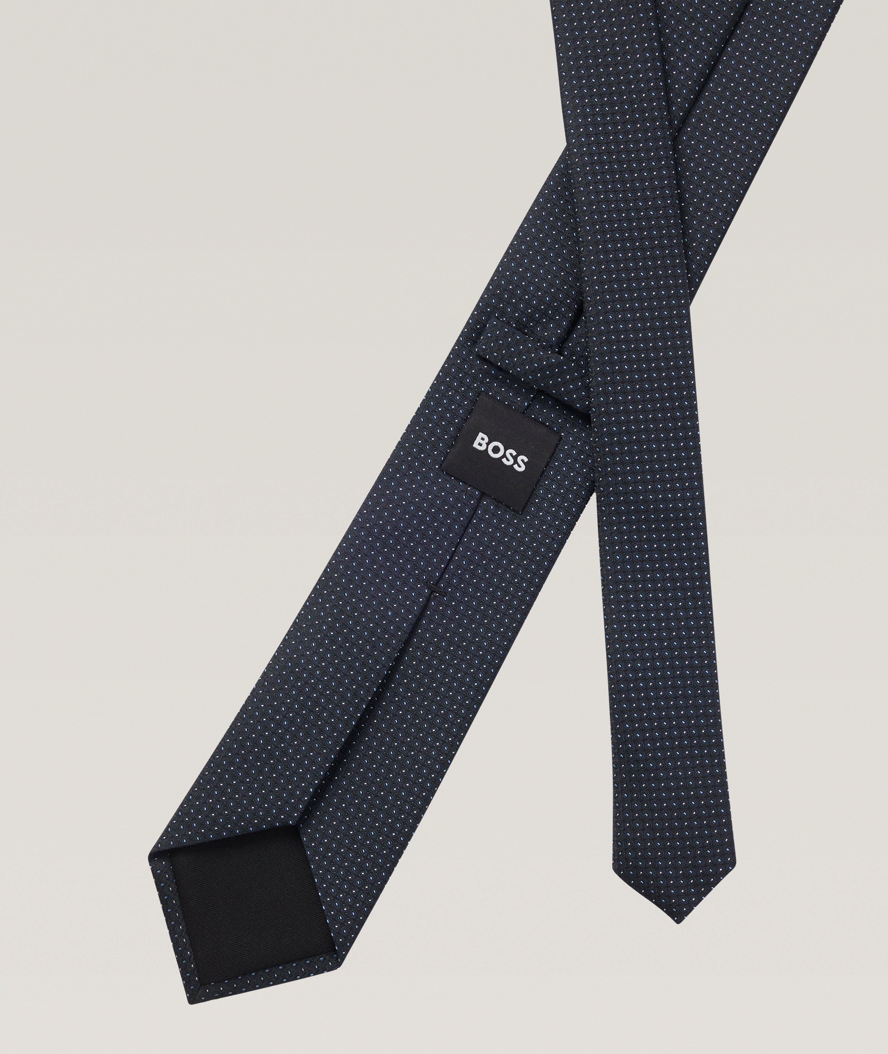 Jacquard Neat Silk-Blend Tie image 1