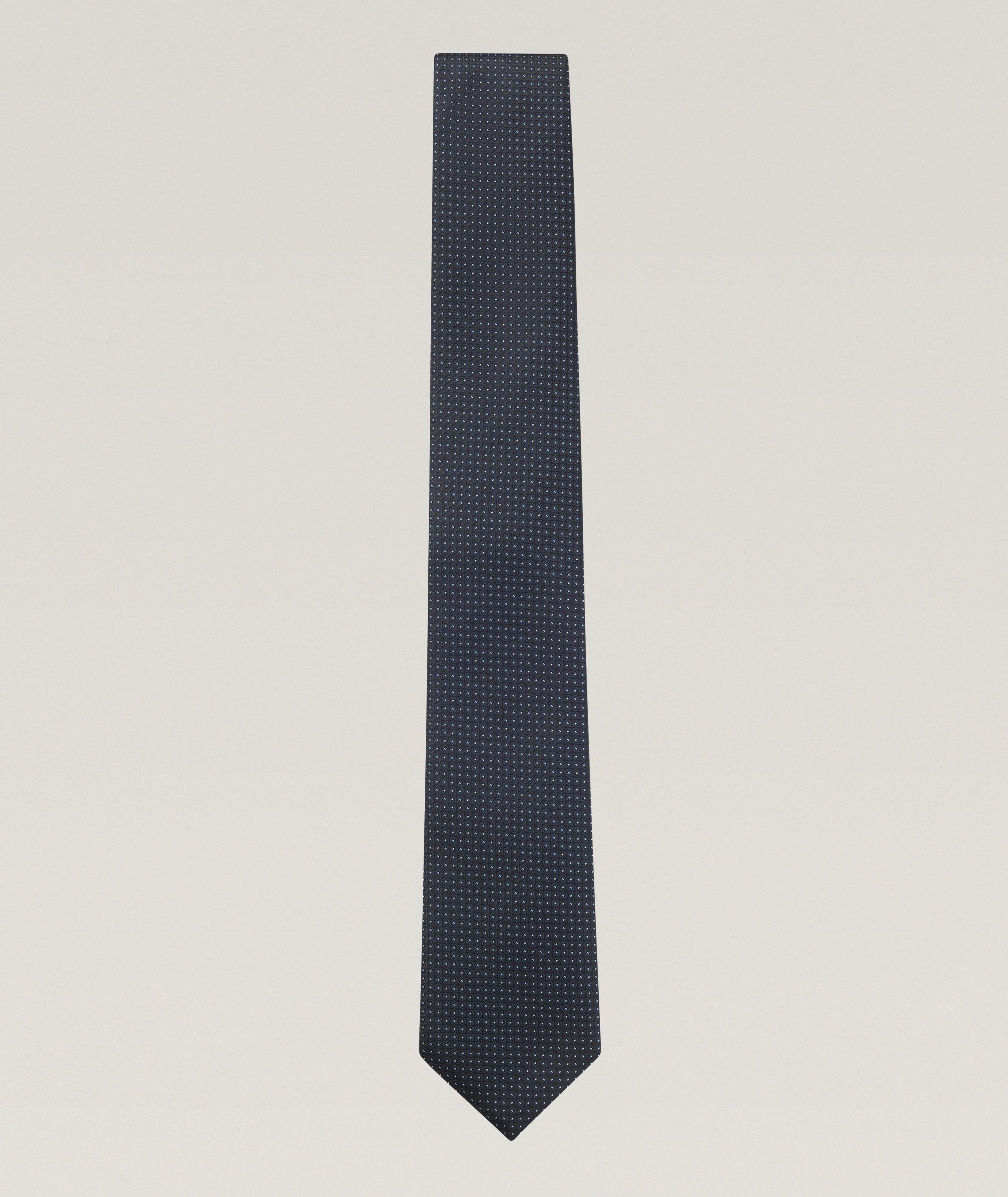 Jacquard Neat Silk-Blend Tie image 0