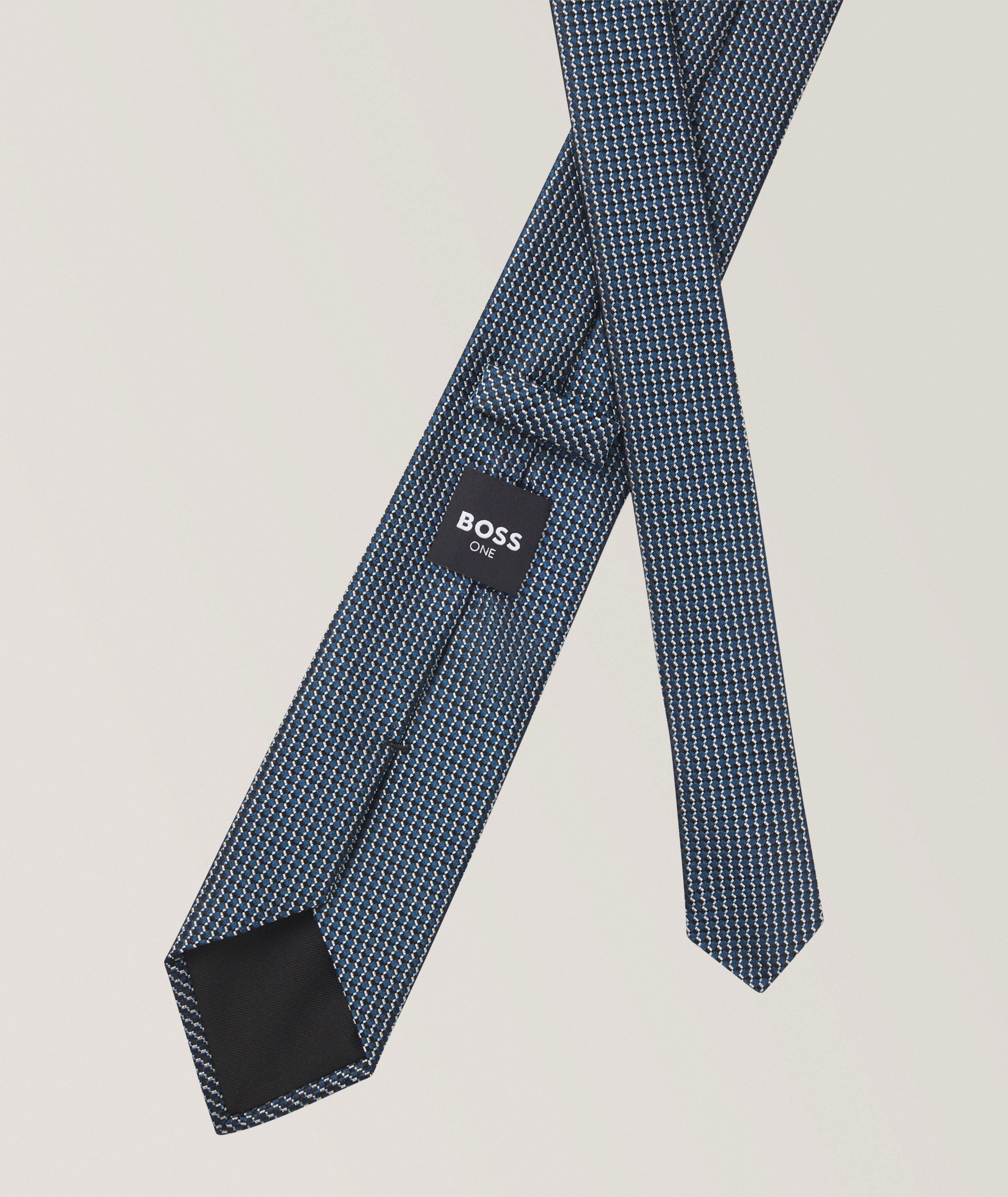 Jacquard Micro-Neat Silk Tie image 1