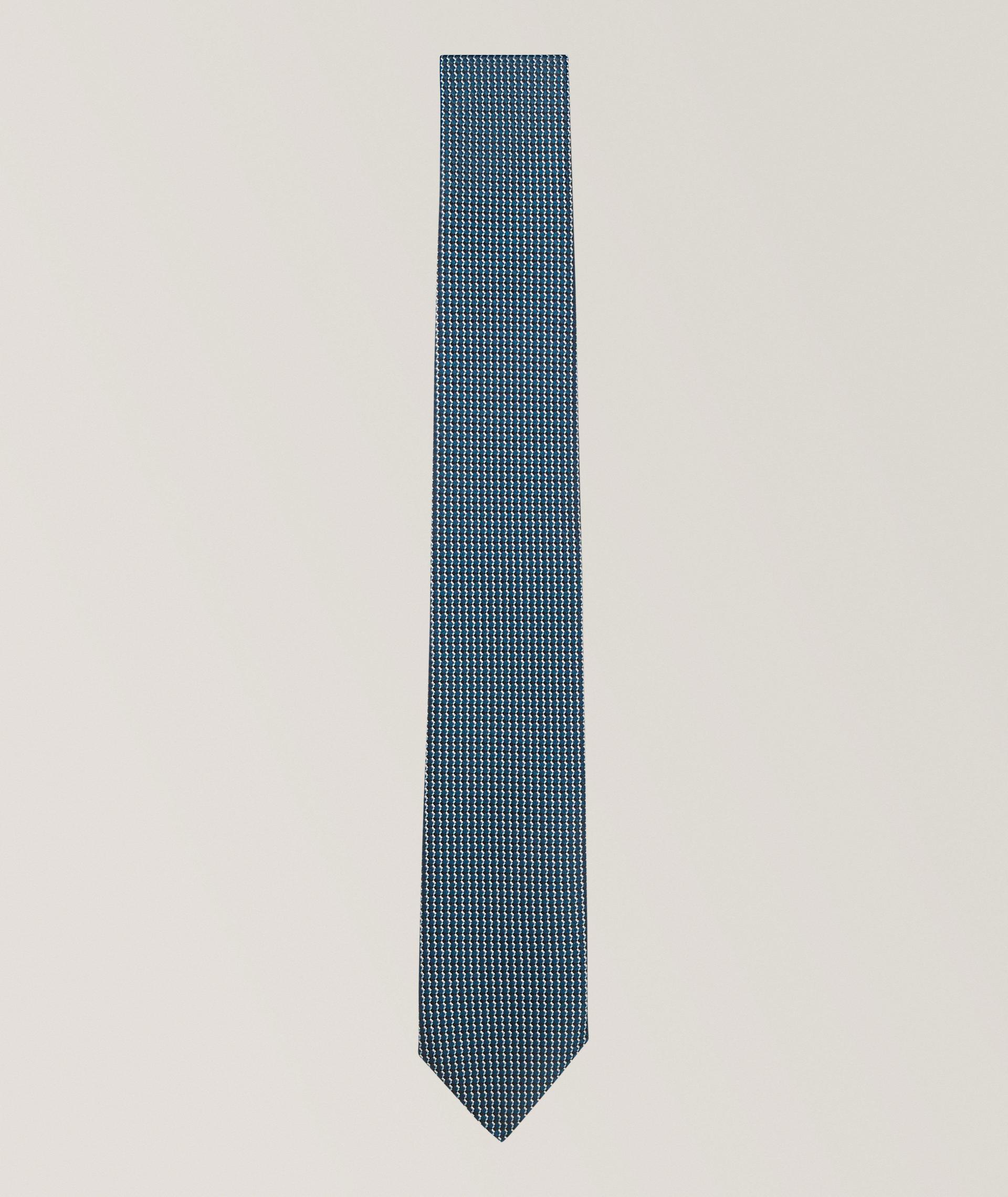 Jacquard Micro-Neat Silk Tie image 0