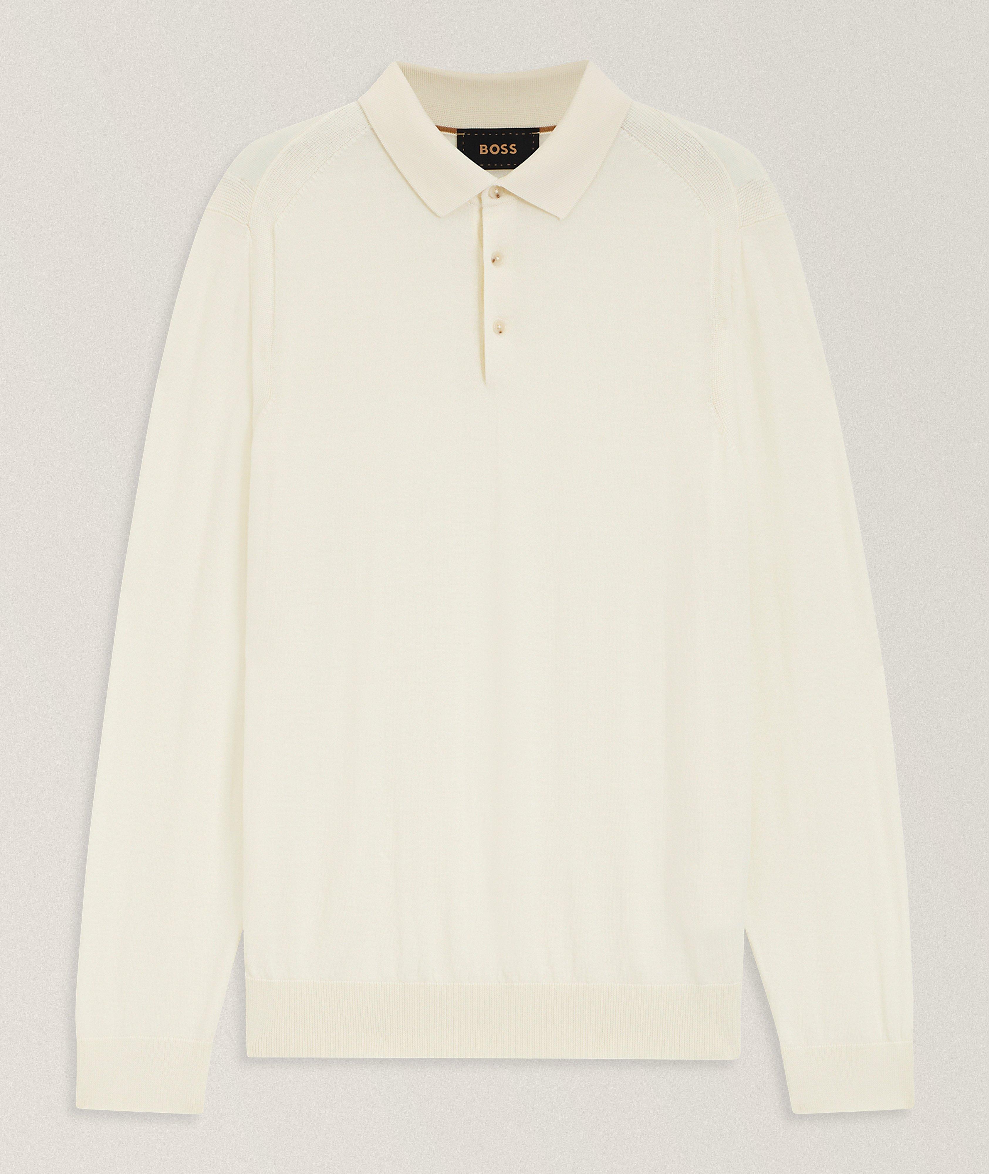 Polo en maille de laine soie et cachemire image 0