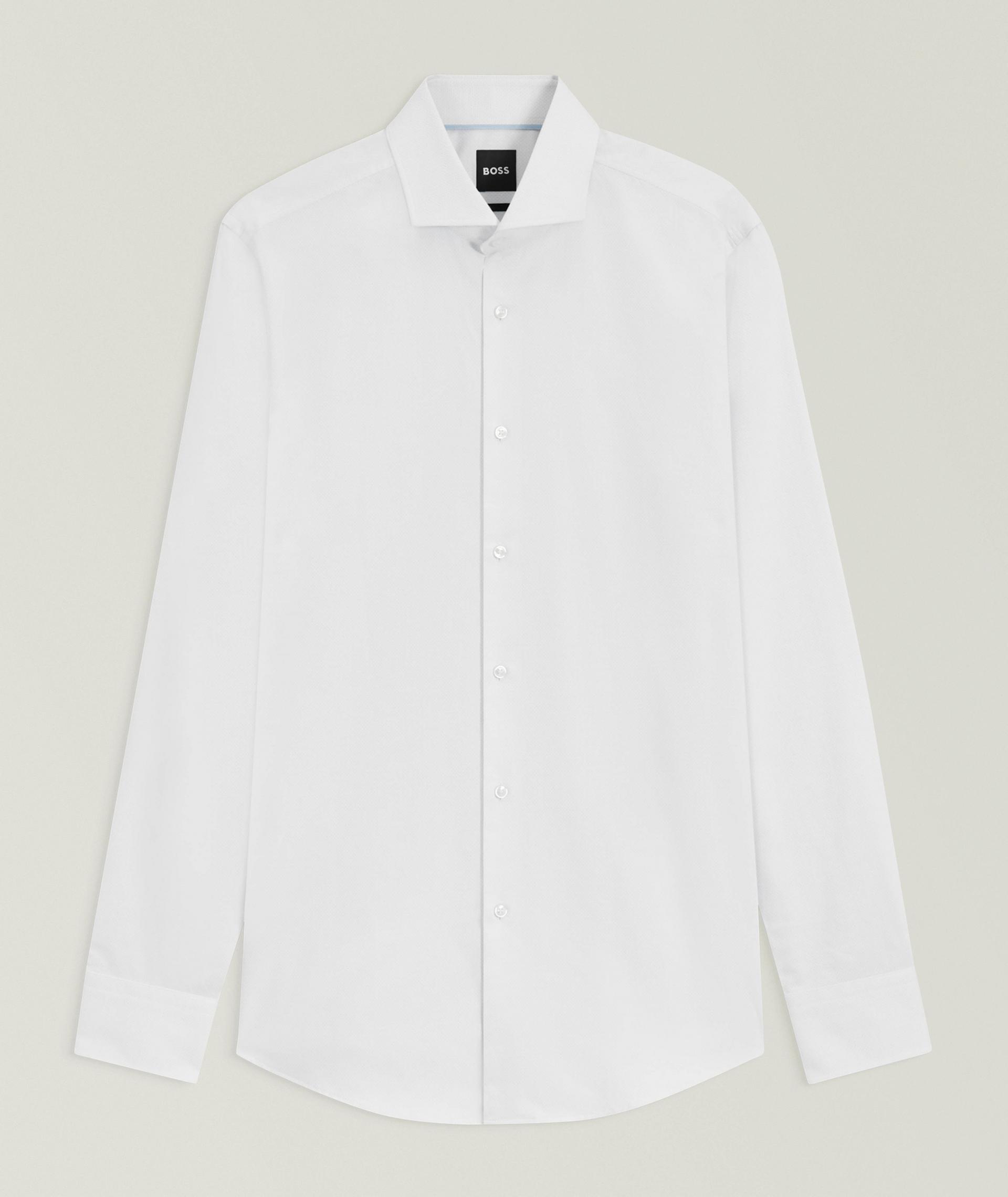 Chemise en coton extensible à petit motif image 0
