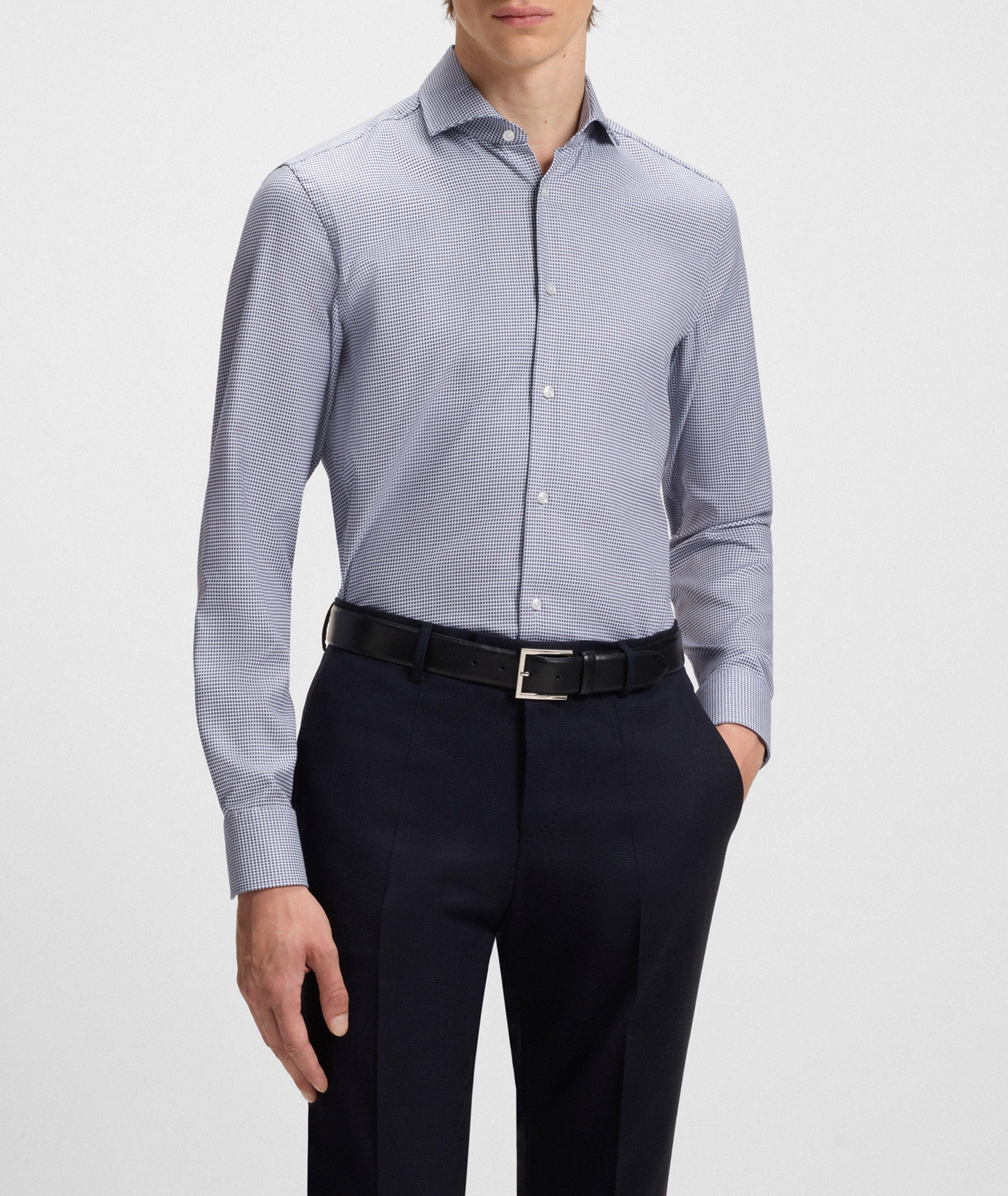 Slim-Fit Printed Cotton Dress Shirt image 1