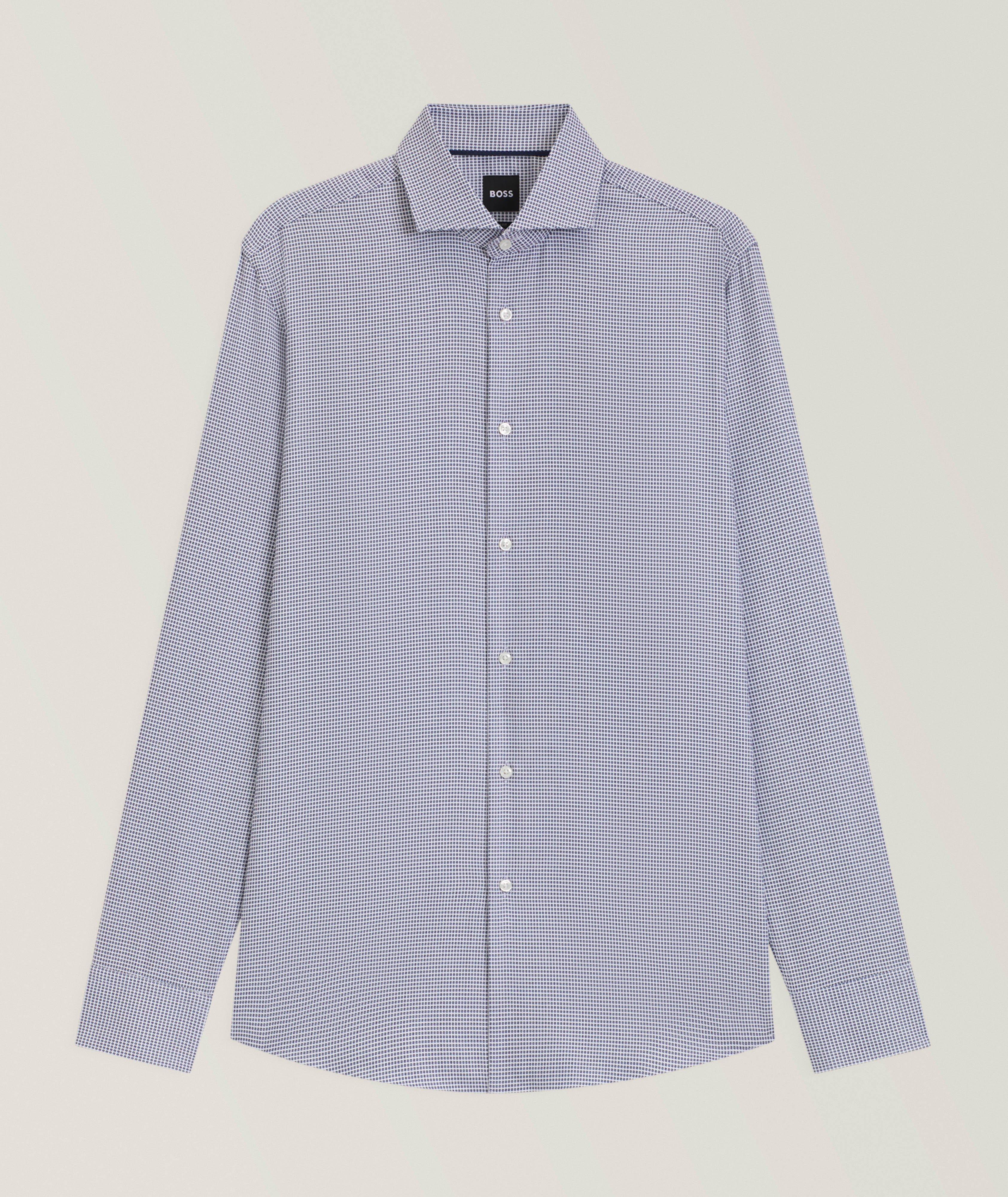 Slim-Fit Printed Cotton Dress Shirt image 0