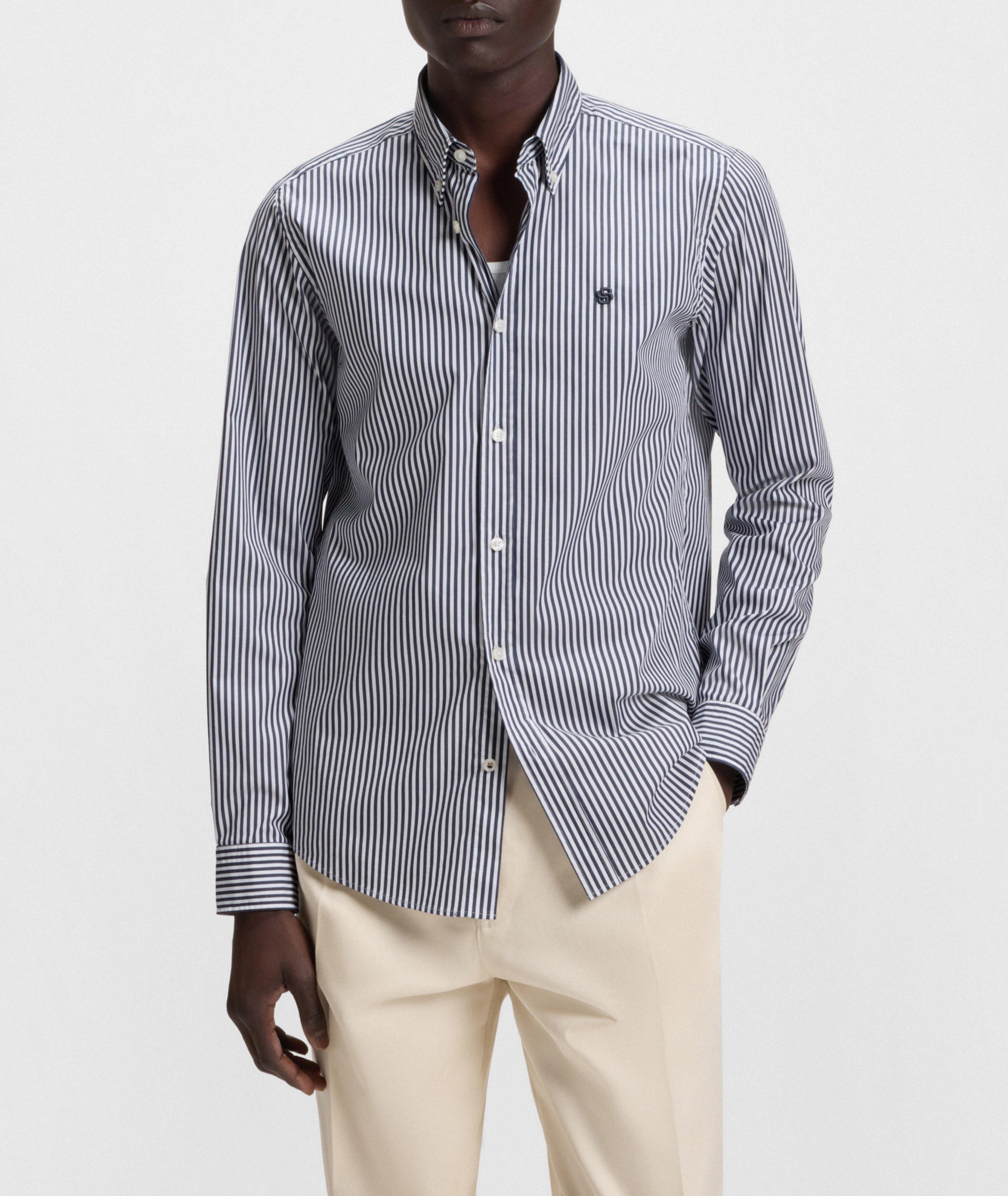 Striped Cotton-Blend Shirt image 1