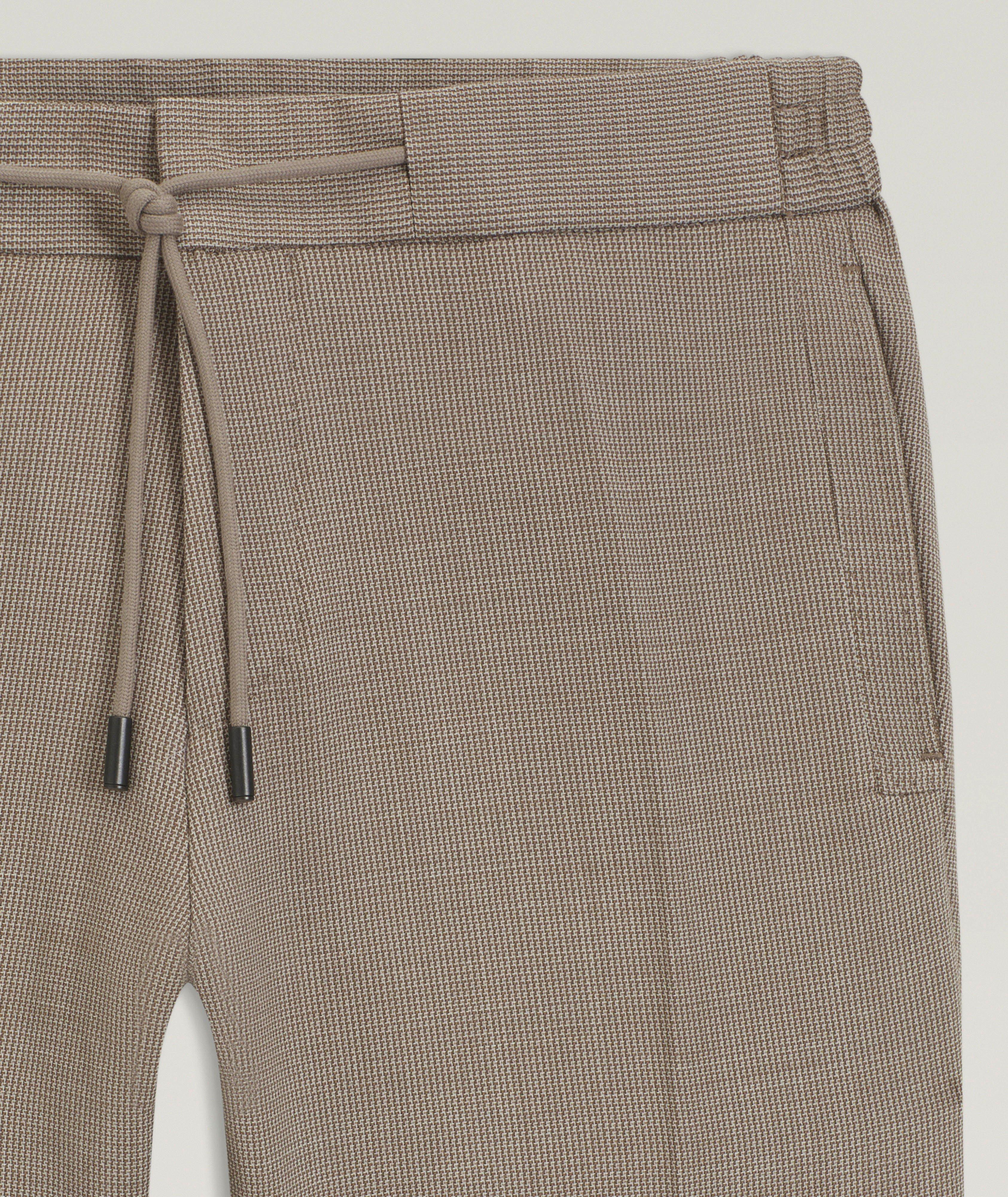 Slim-Fit Wool-Silk Tapered Pants image 1