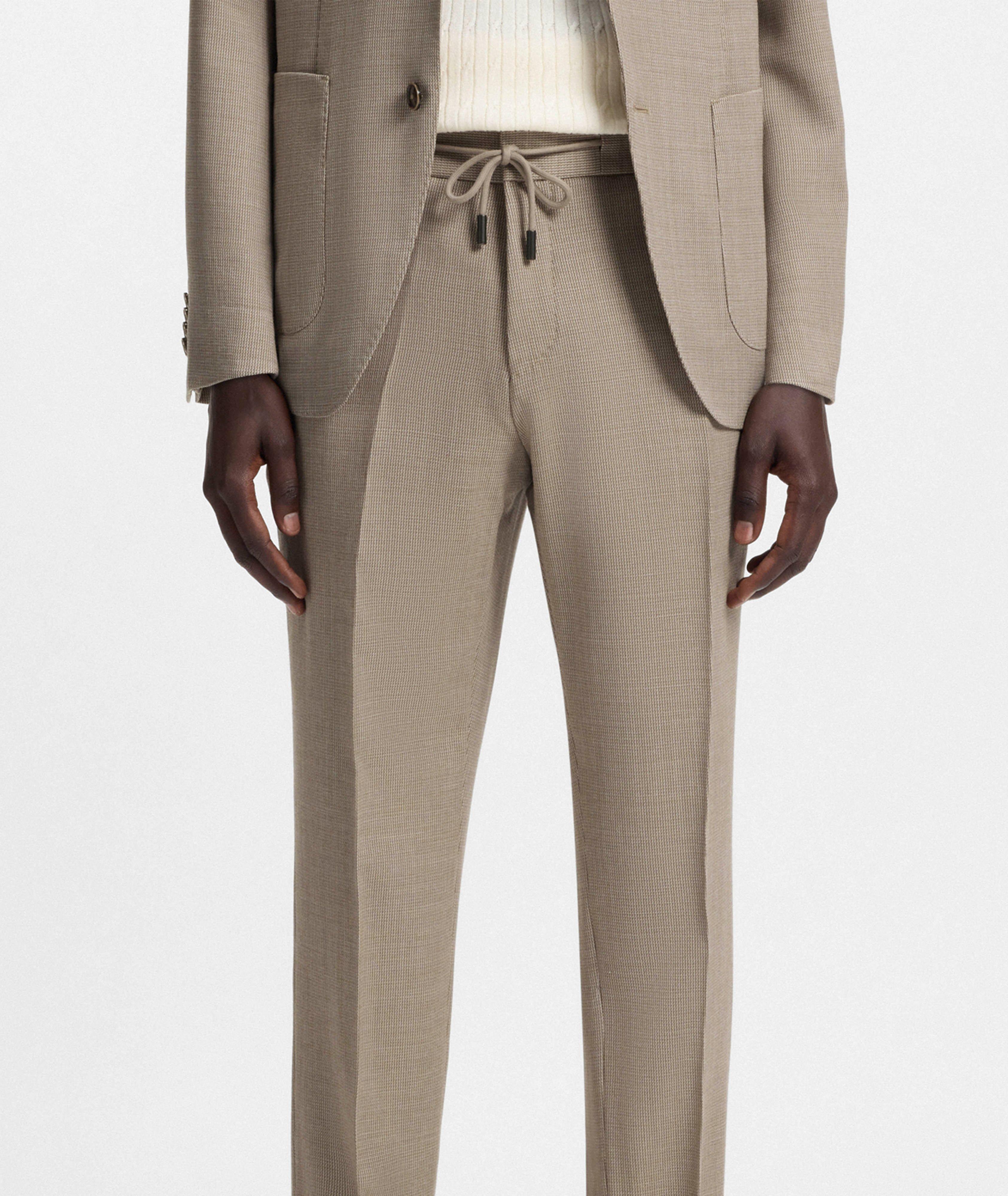 Slim-Fit Wool-Silk Tapered Pants image 2