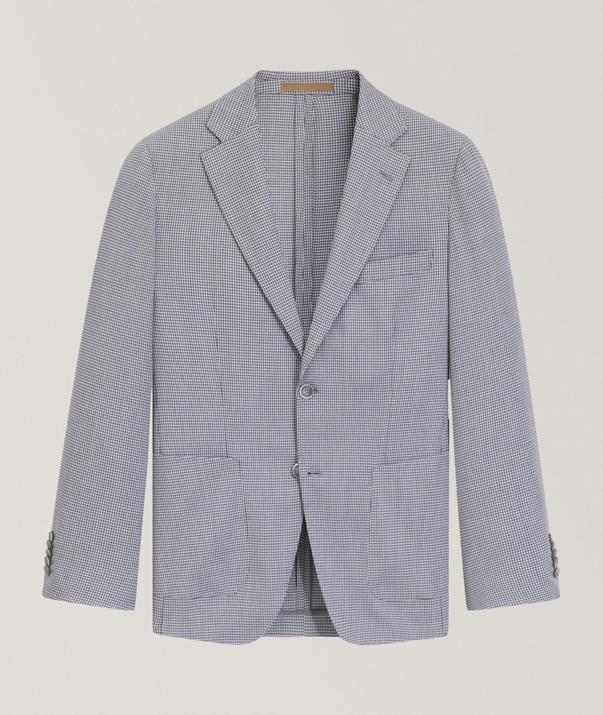 Checked Wool-Silk Sport Jacket image 0