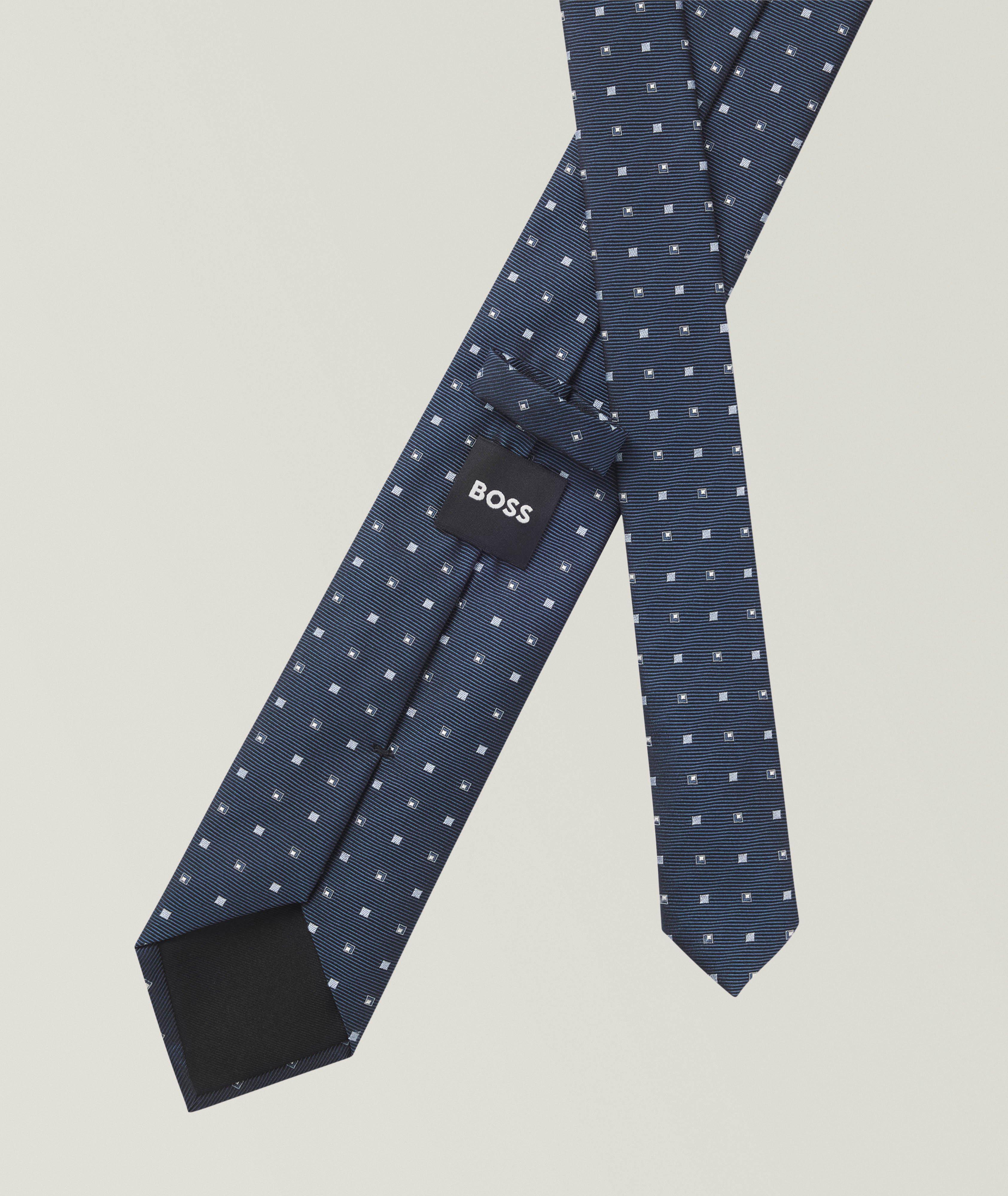 Micro-Square Dot Silk-Blend Tie image 1
