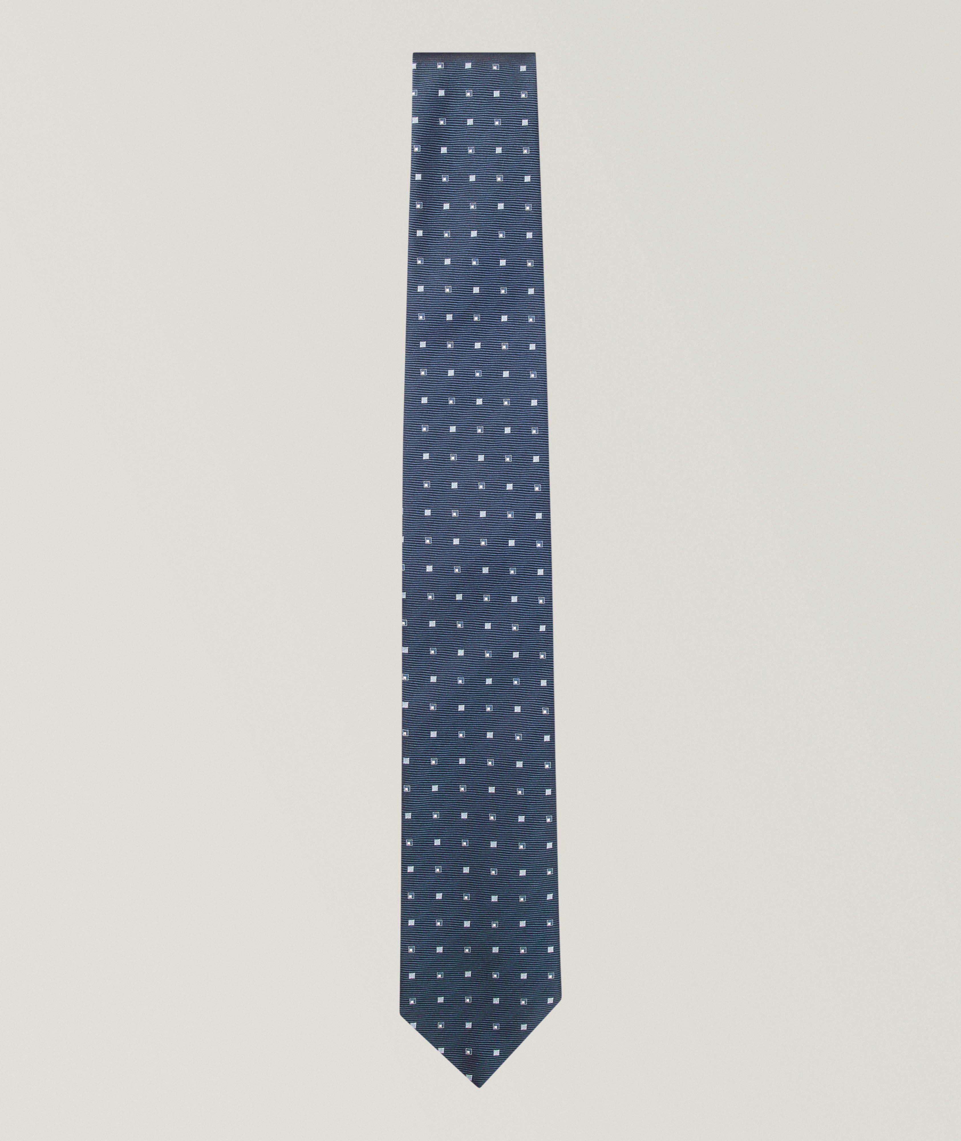 Micro-Square Dot Silk-Blend Tie image 0