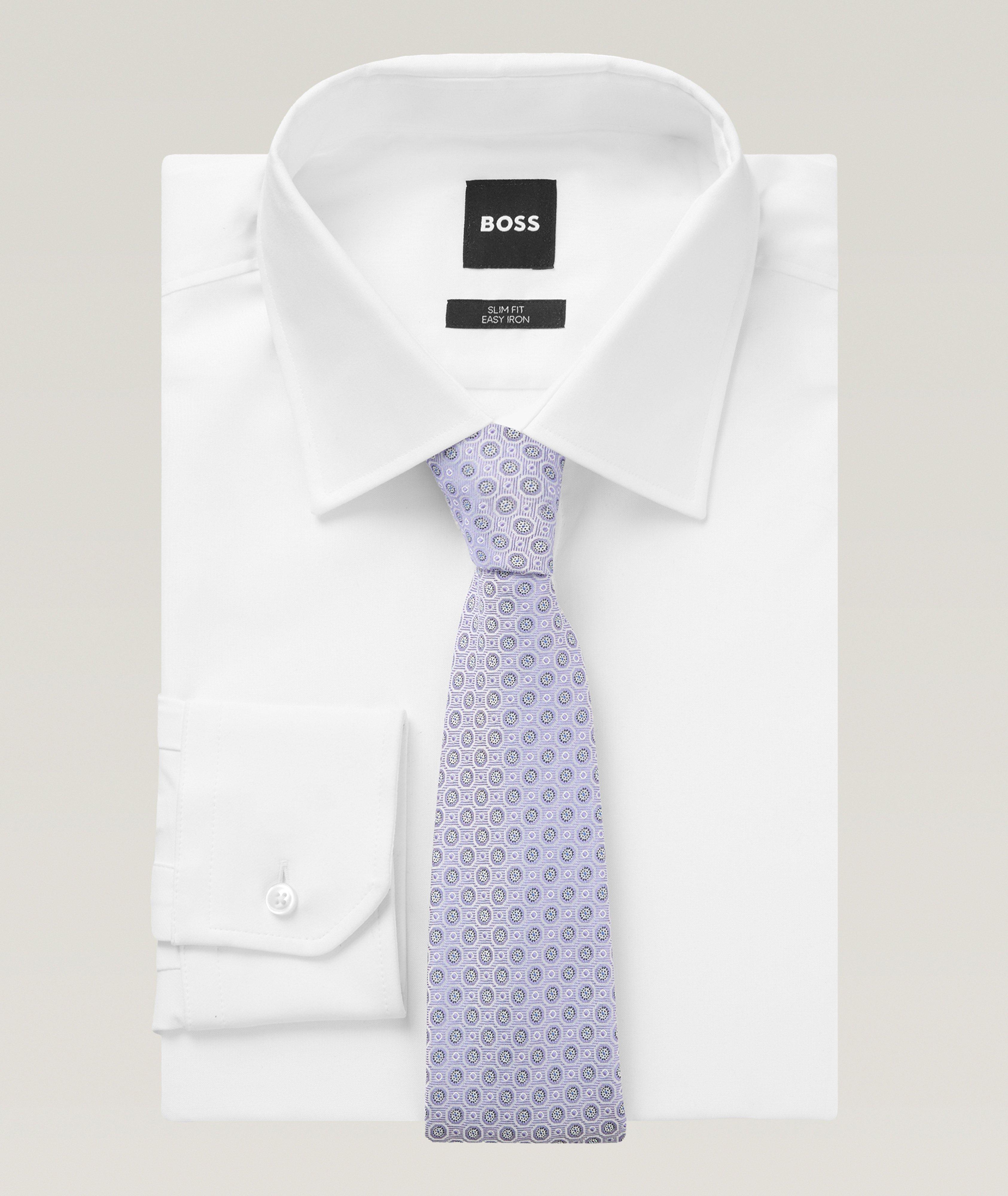 Jacquard Neat Silk-Blend Tie image 1