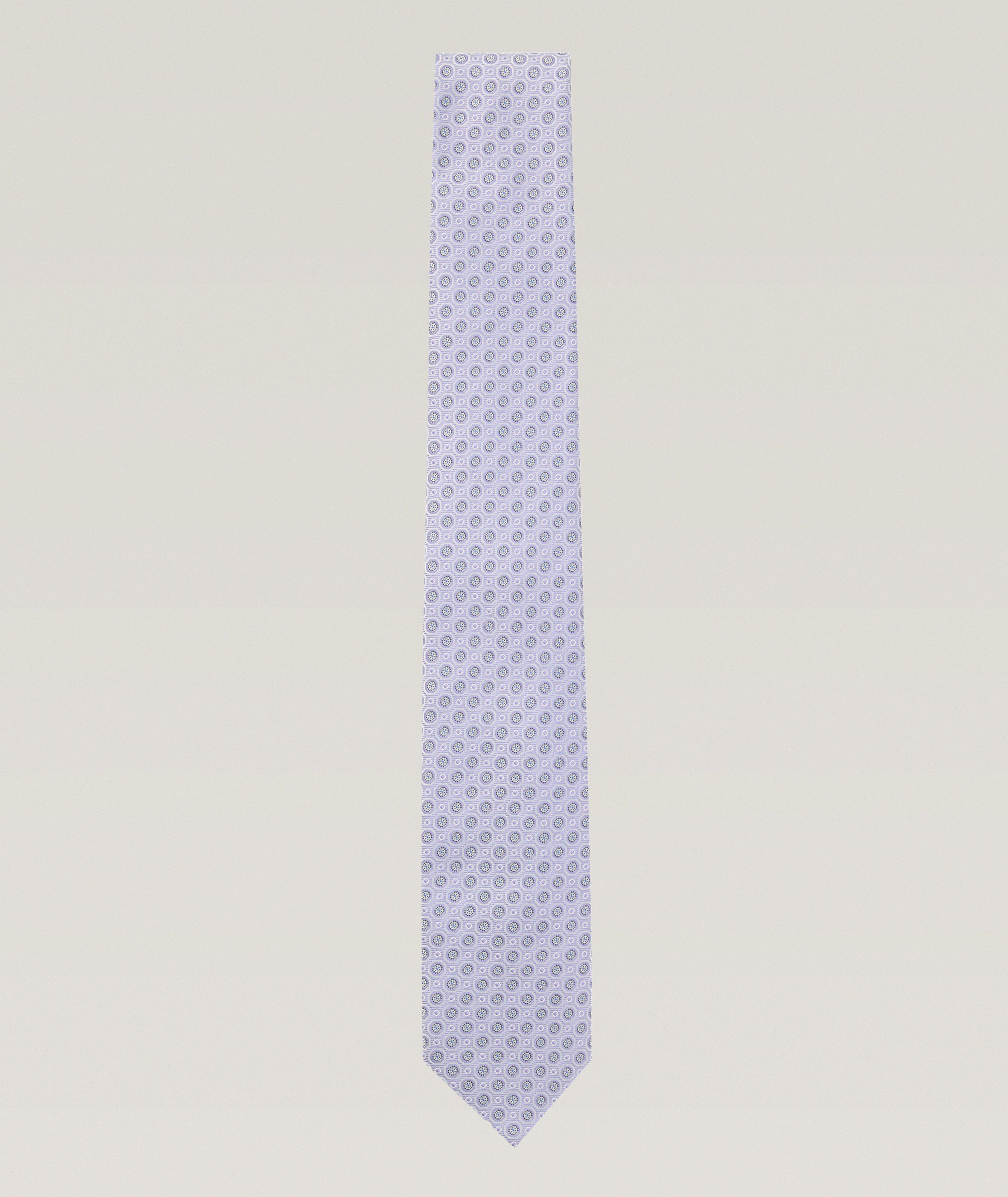 Jacquard Neat Silk-Blend Tie image 0