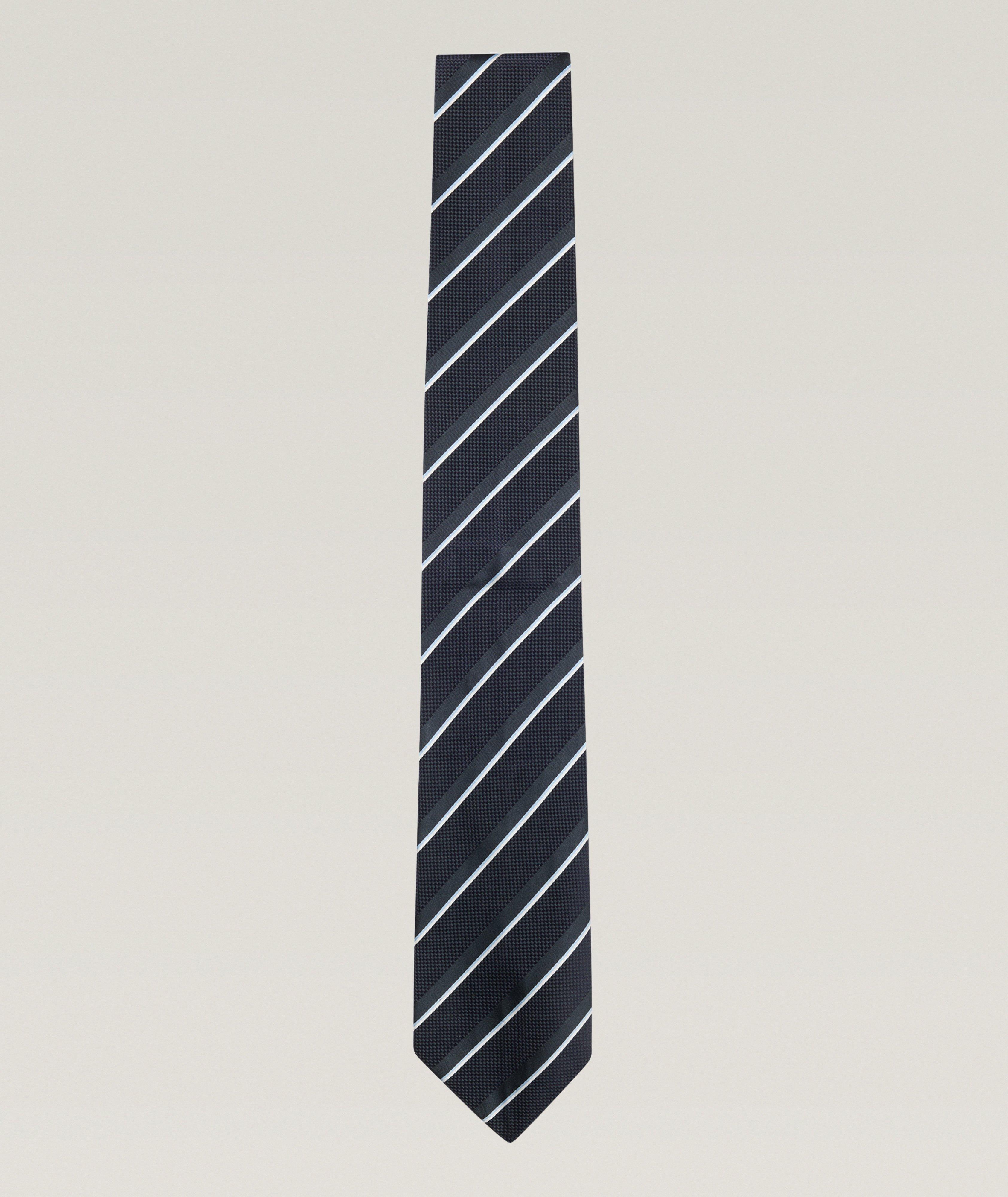 Striped Silk Tie  image 0