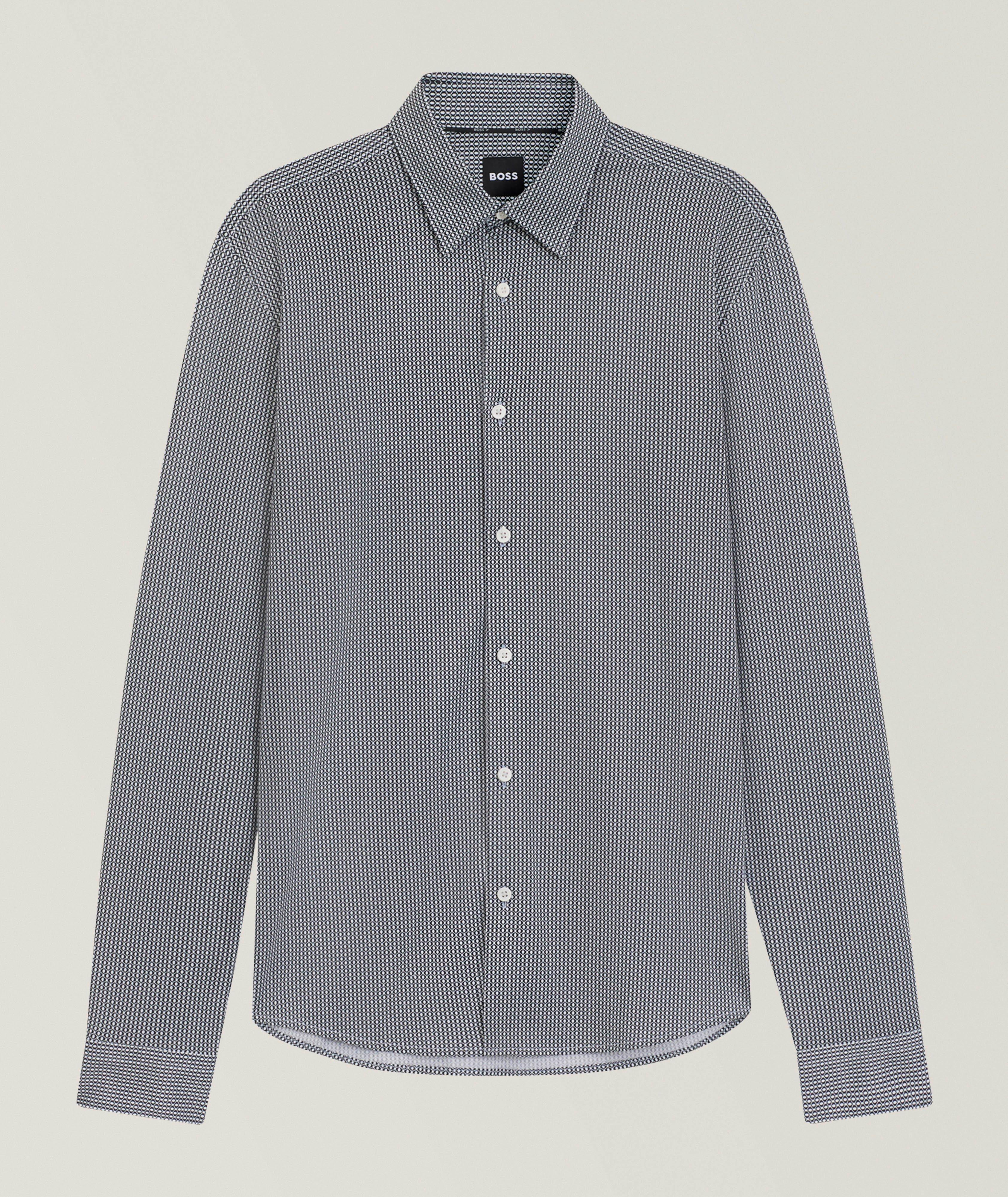 Roan Neat-Print Flex-Weave Shirt image 0