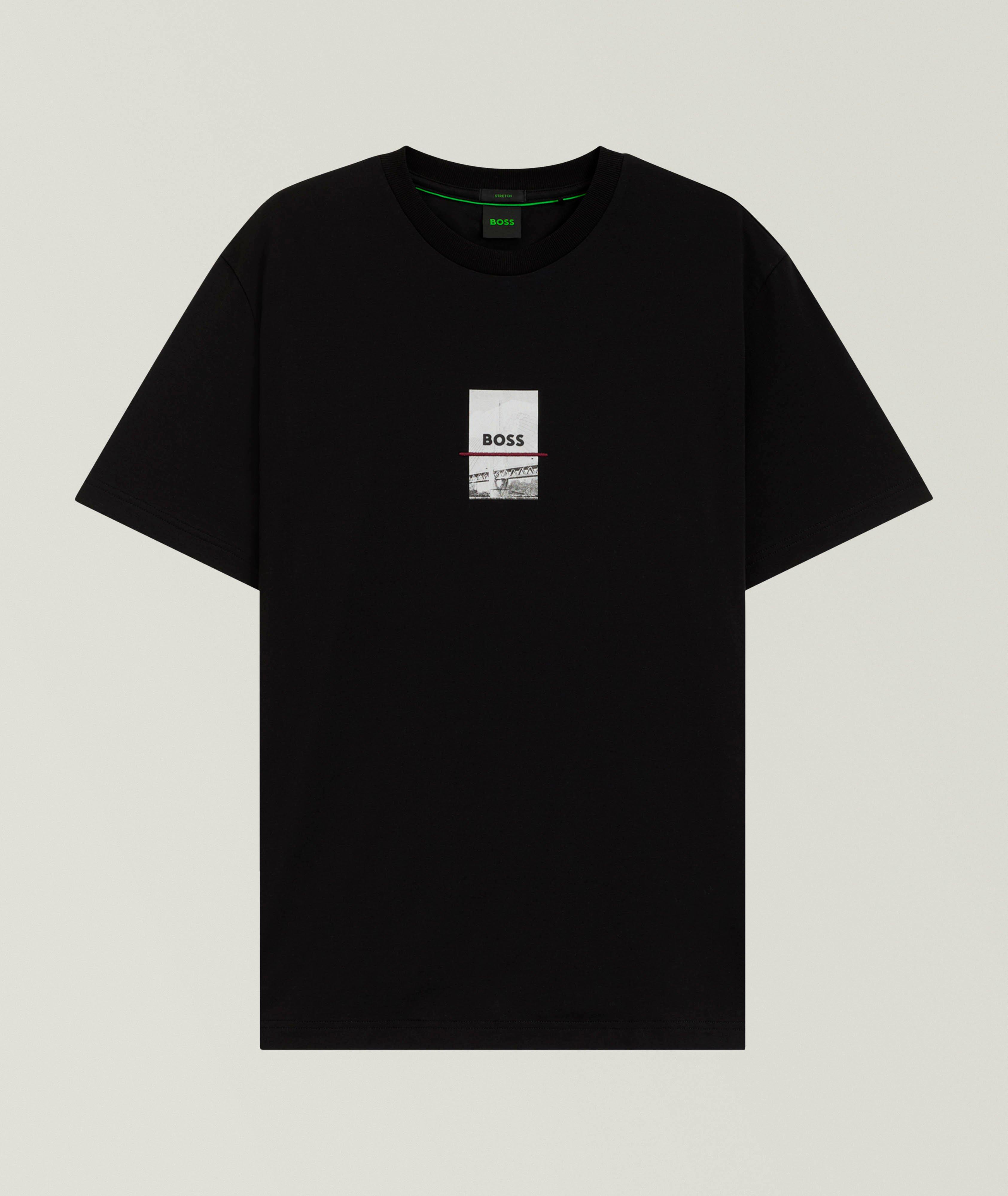 T-shirt en coton extensible avec photographie image 0
