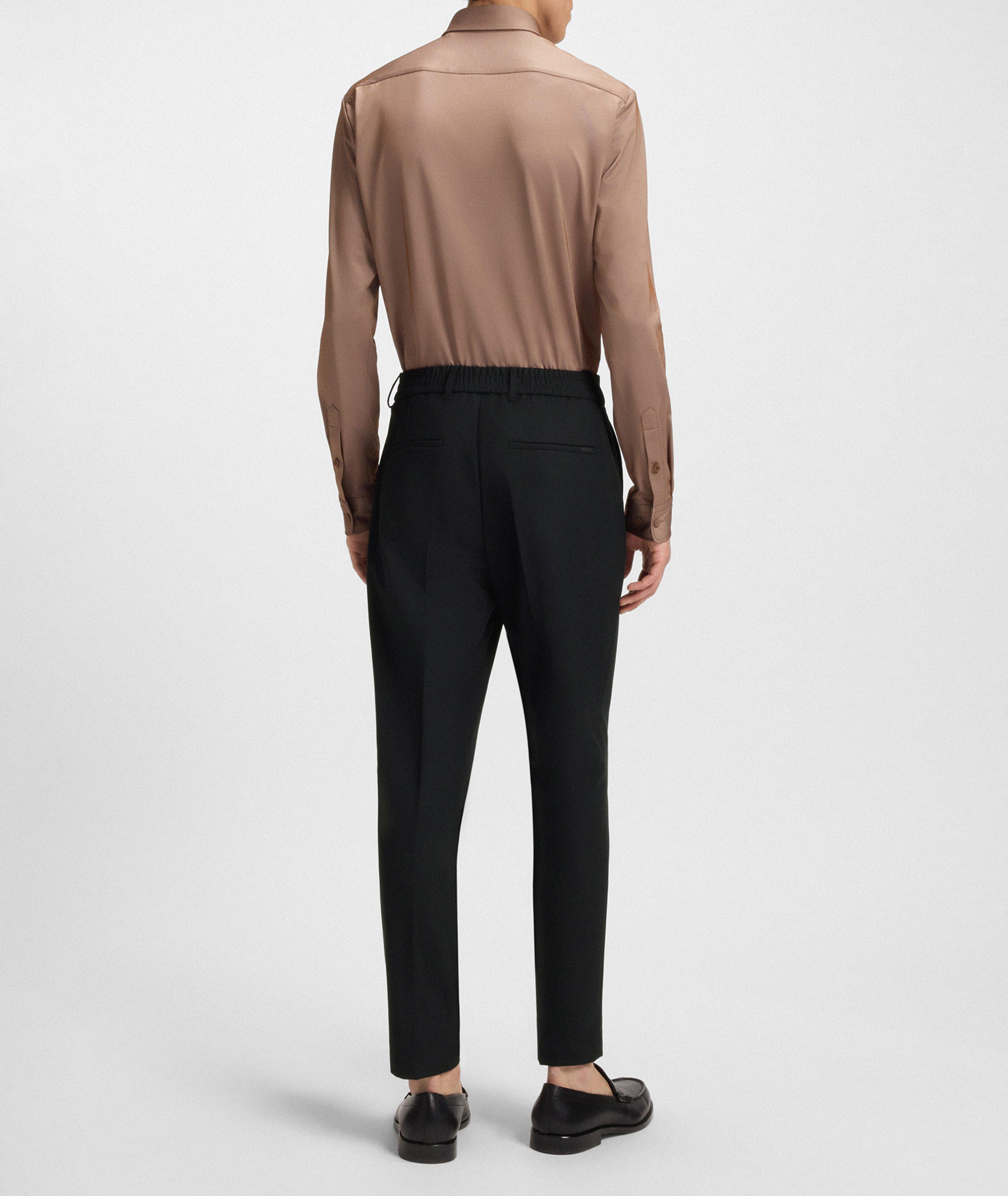 Tapered Stretch-Wool Dress Pants image 3