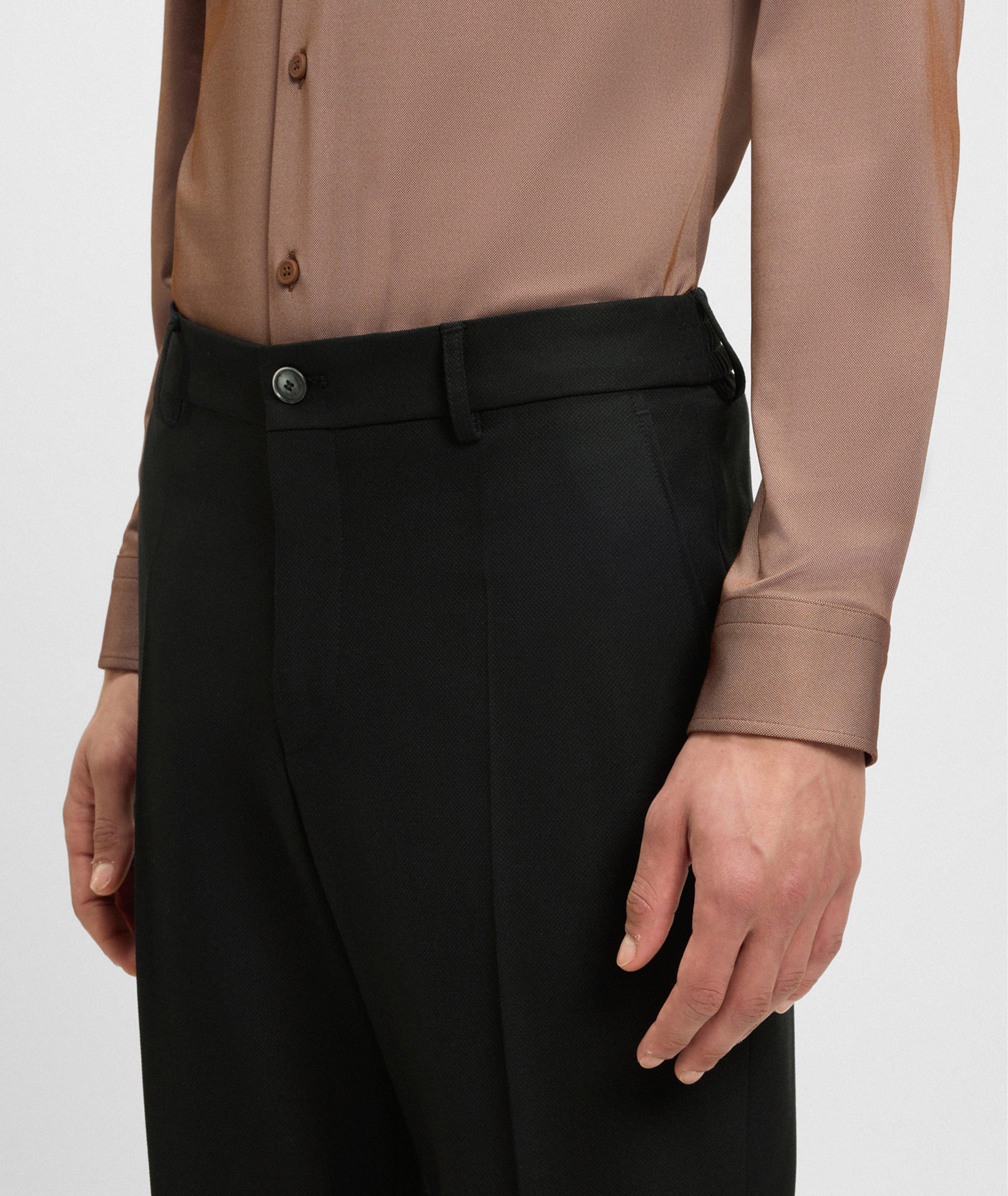 Tapered Stretch-Wool Dress Pants image 4