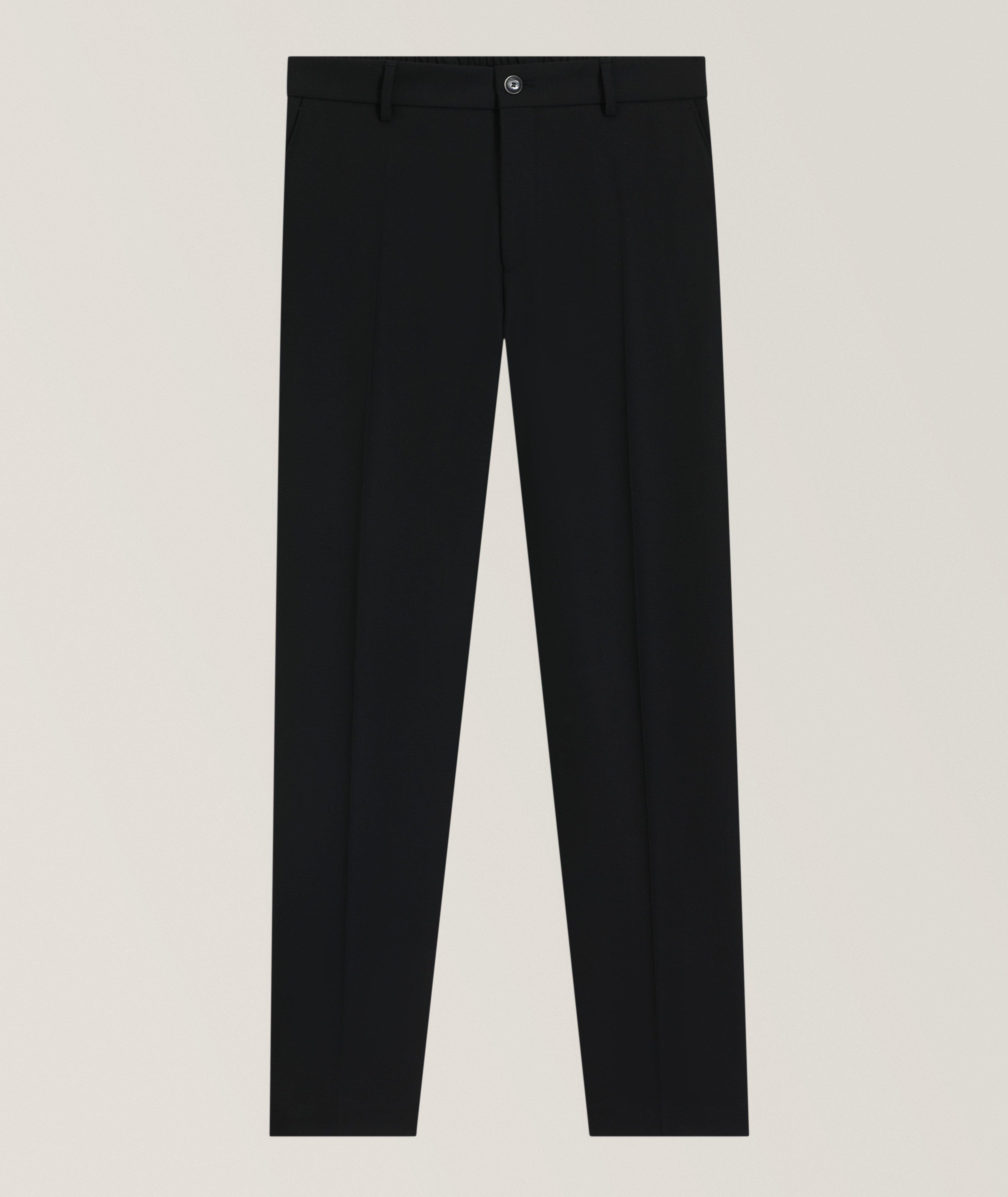 Tapered Stretch-Wool Dress Pants image 0