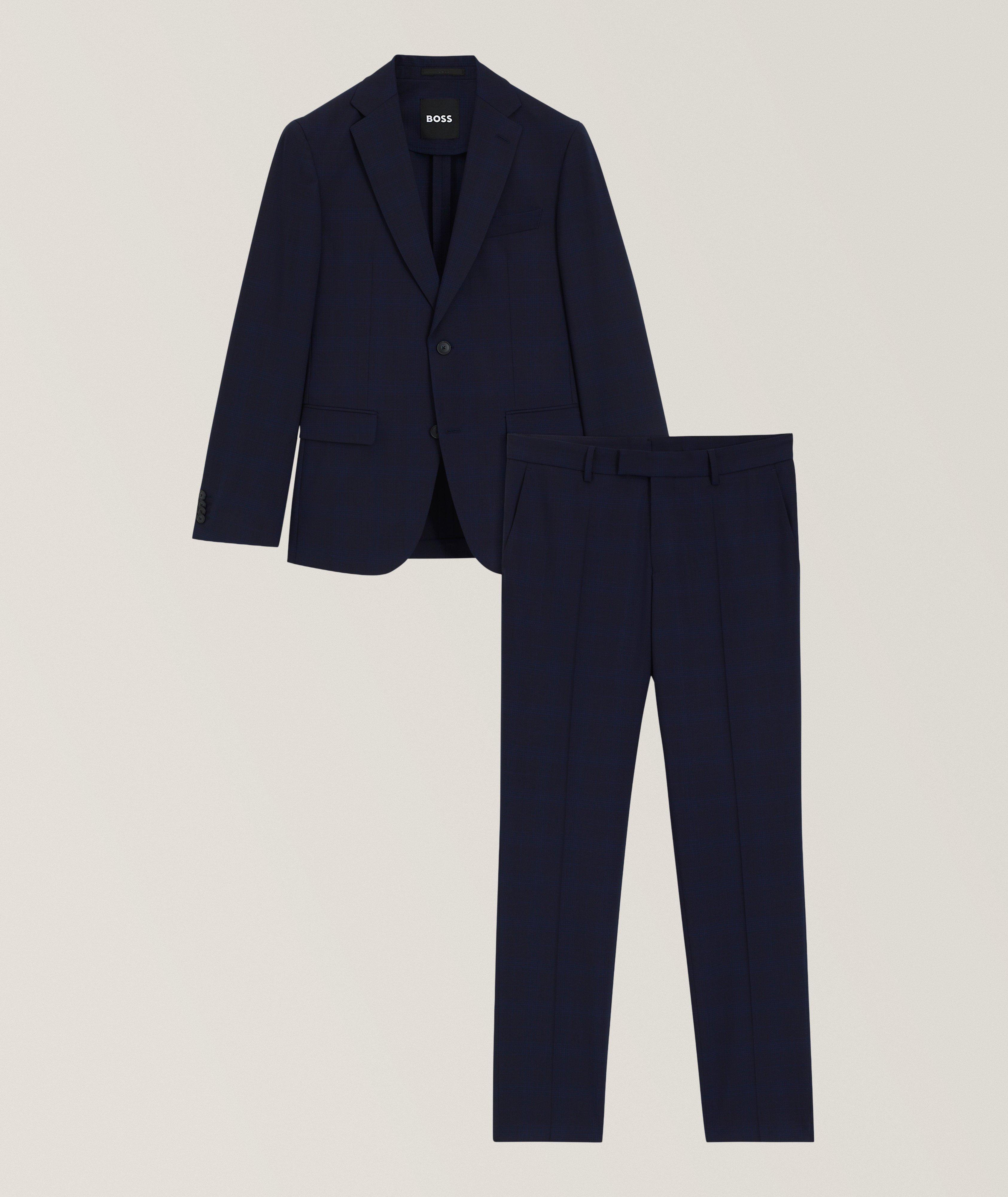 Checked Stretch-Wool Suit image 0