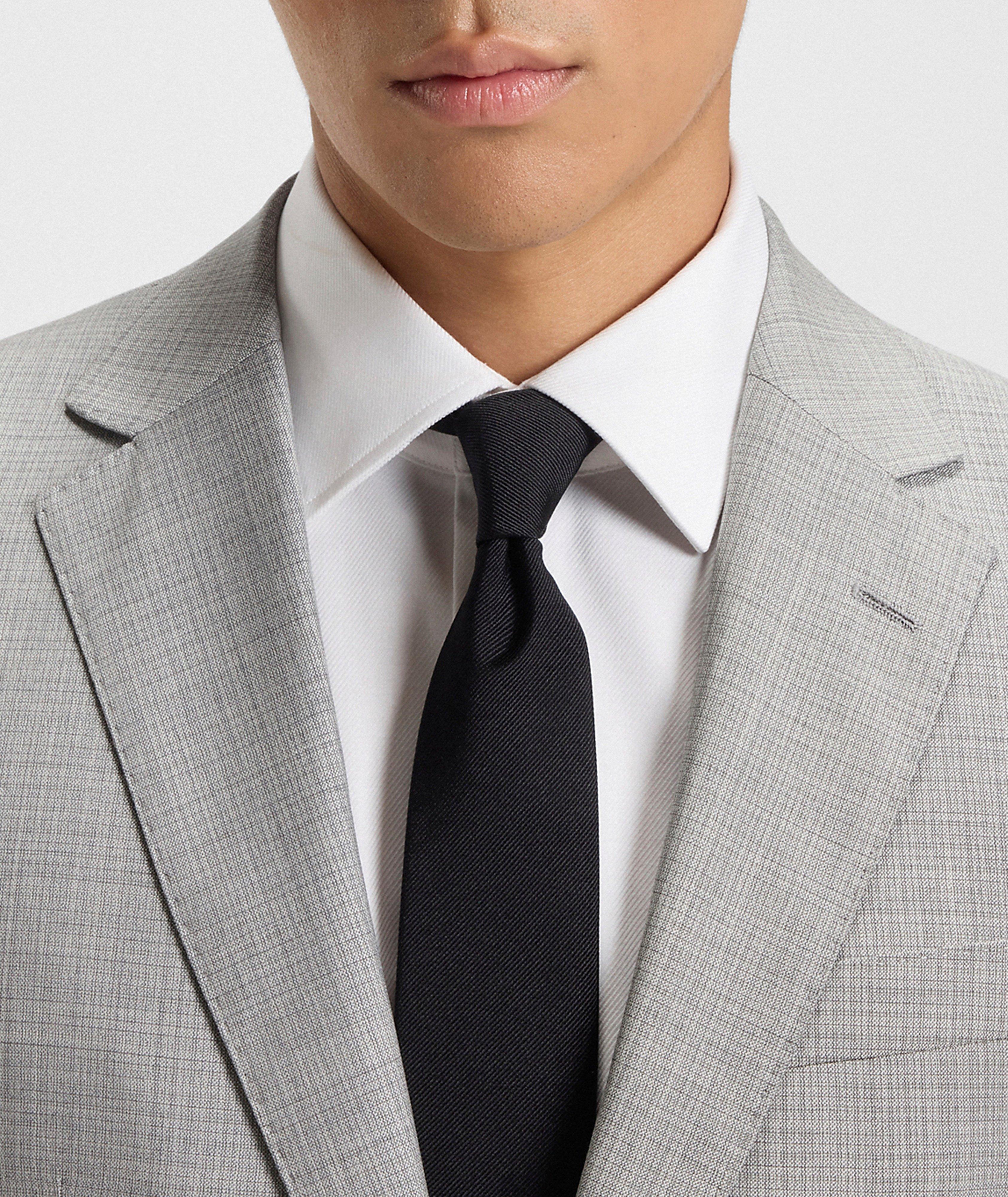 Micro-Check Wool-Silk Suit image 5