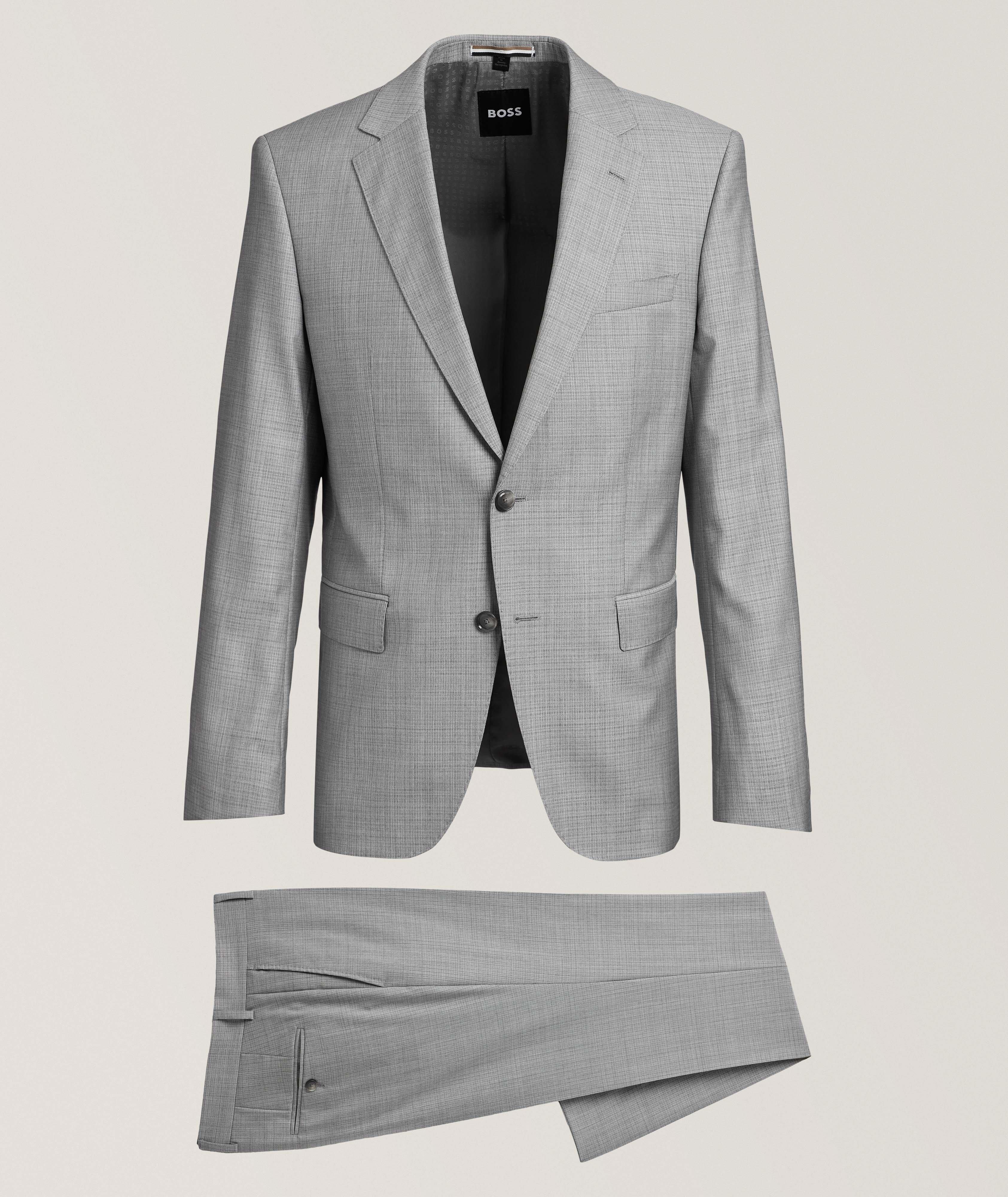 Micro-Check Wool-Silk Suit image 0