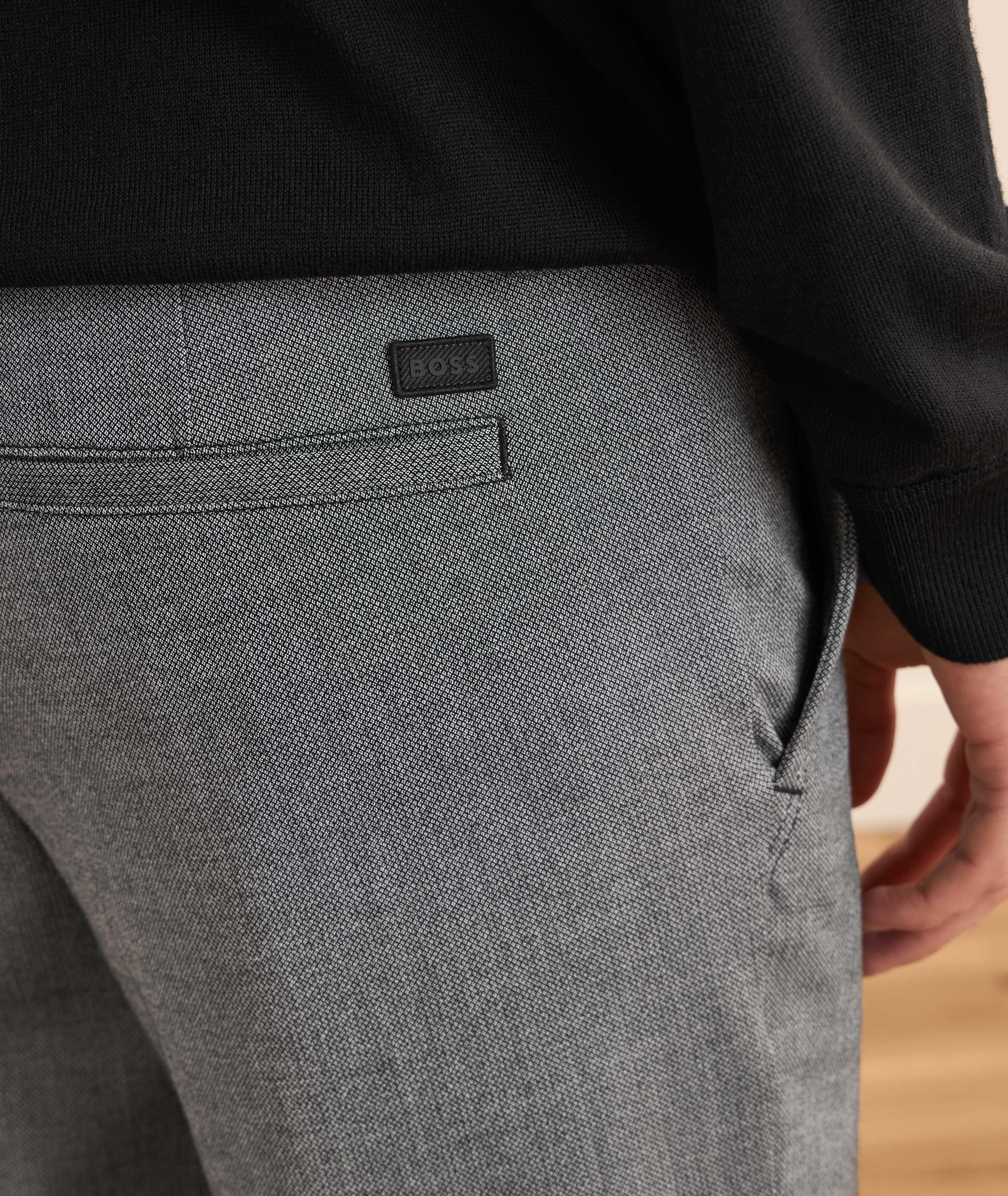 Pantalon ajusté en tissu dobby mouliné Kaiton image 4
