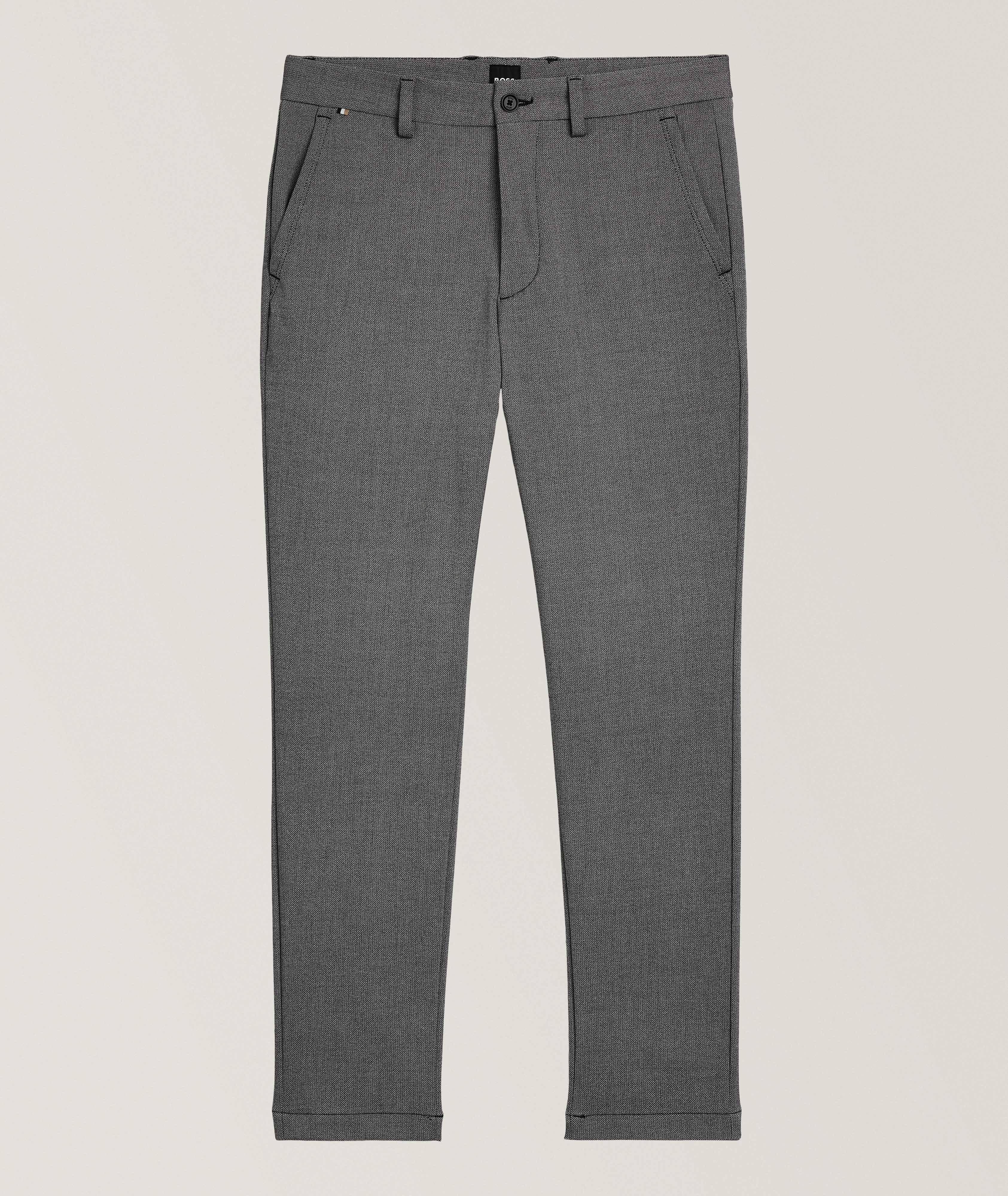 Pantalon ajusté en tissu dobby mouliné Kaiton image 0