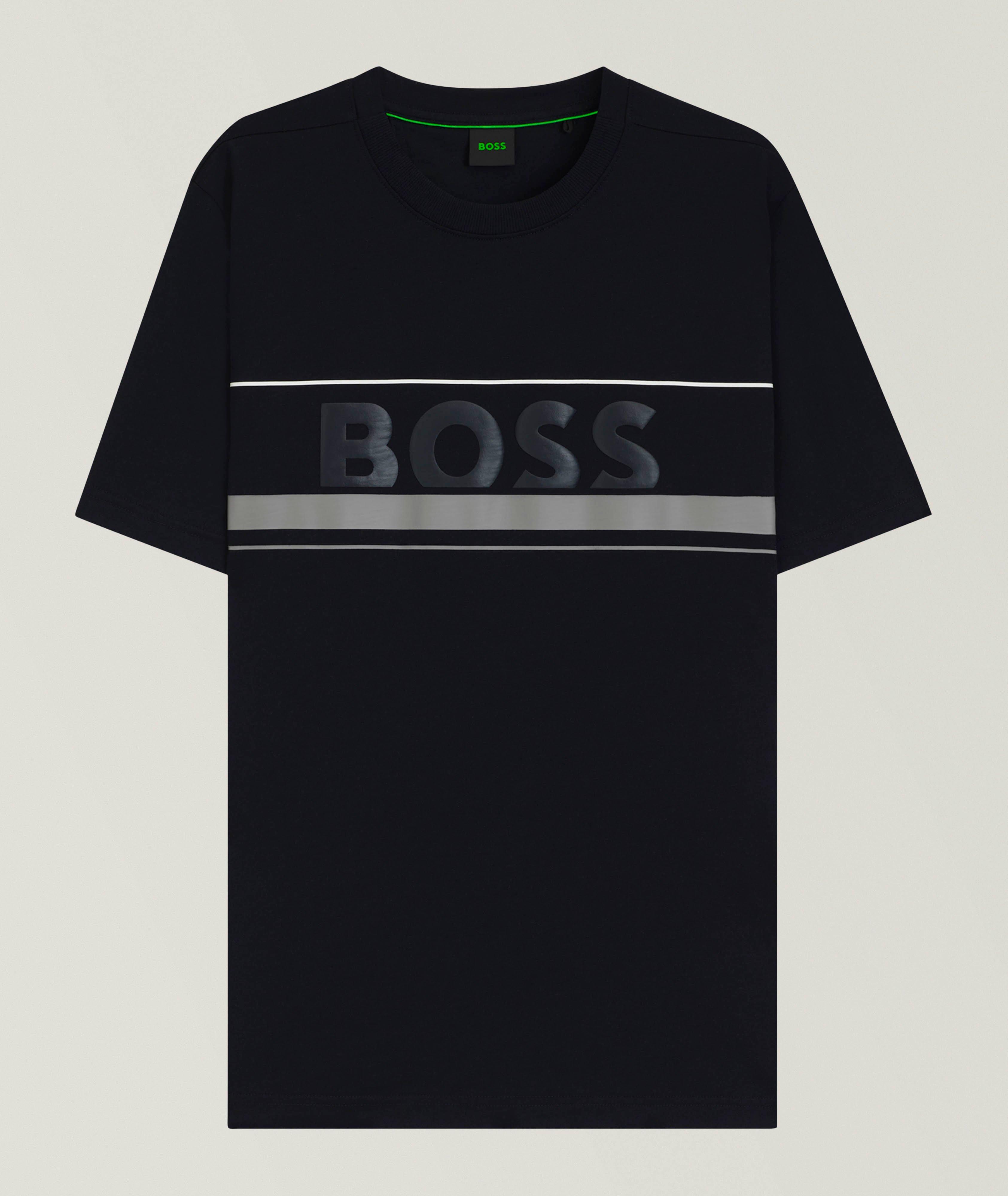 Logo & Stripe Cotton Jersey T-Shirt  image 0