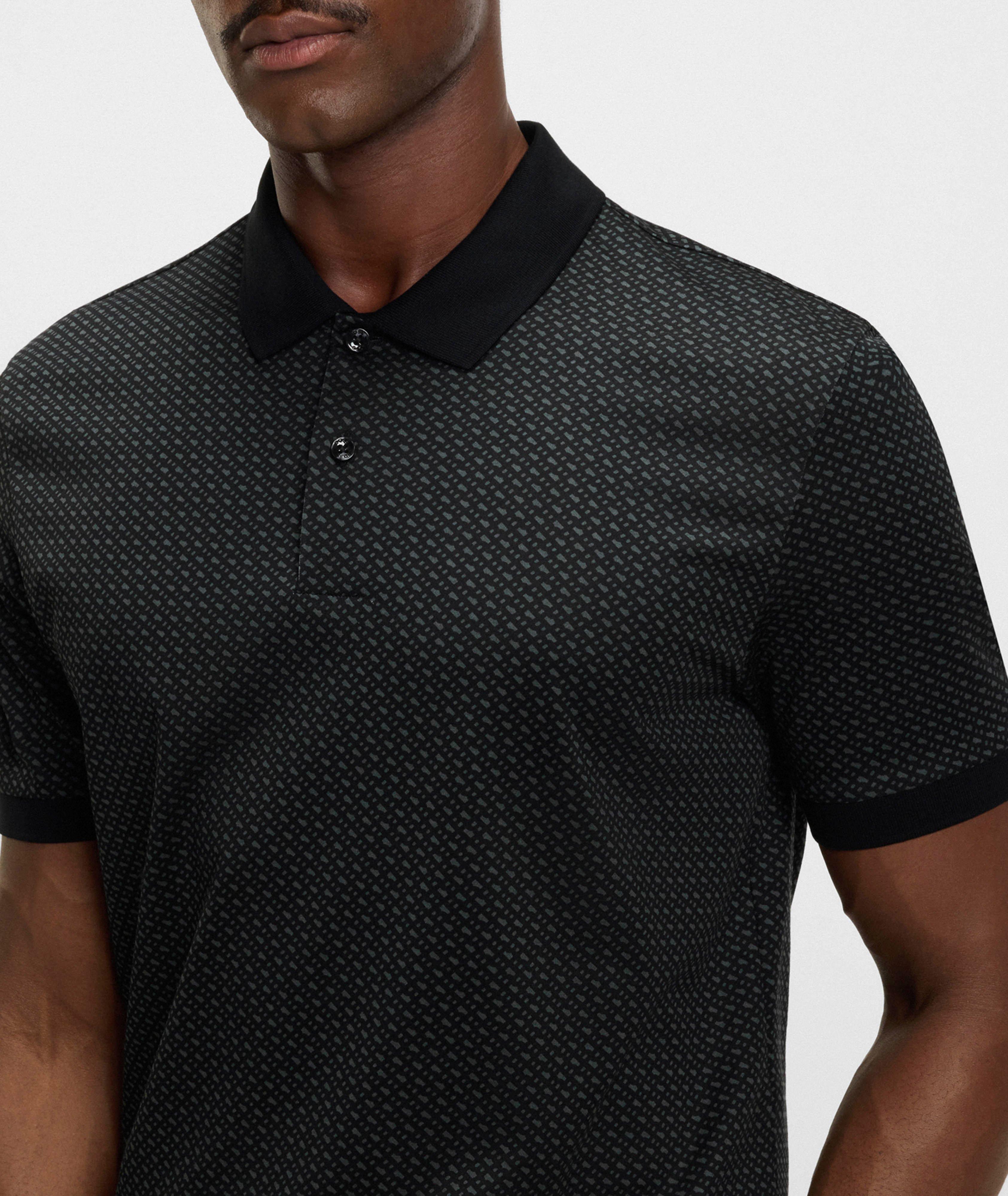 Parlay Monogram-Print Mercerized Polo  image 3