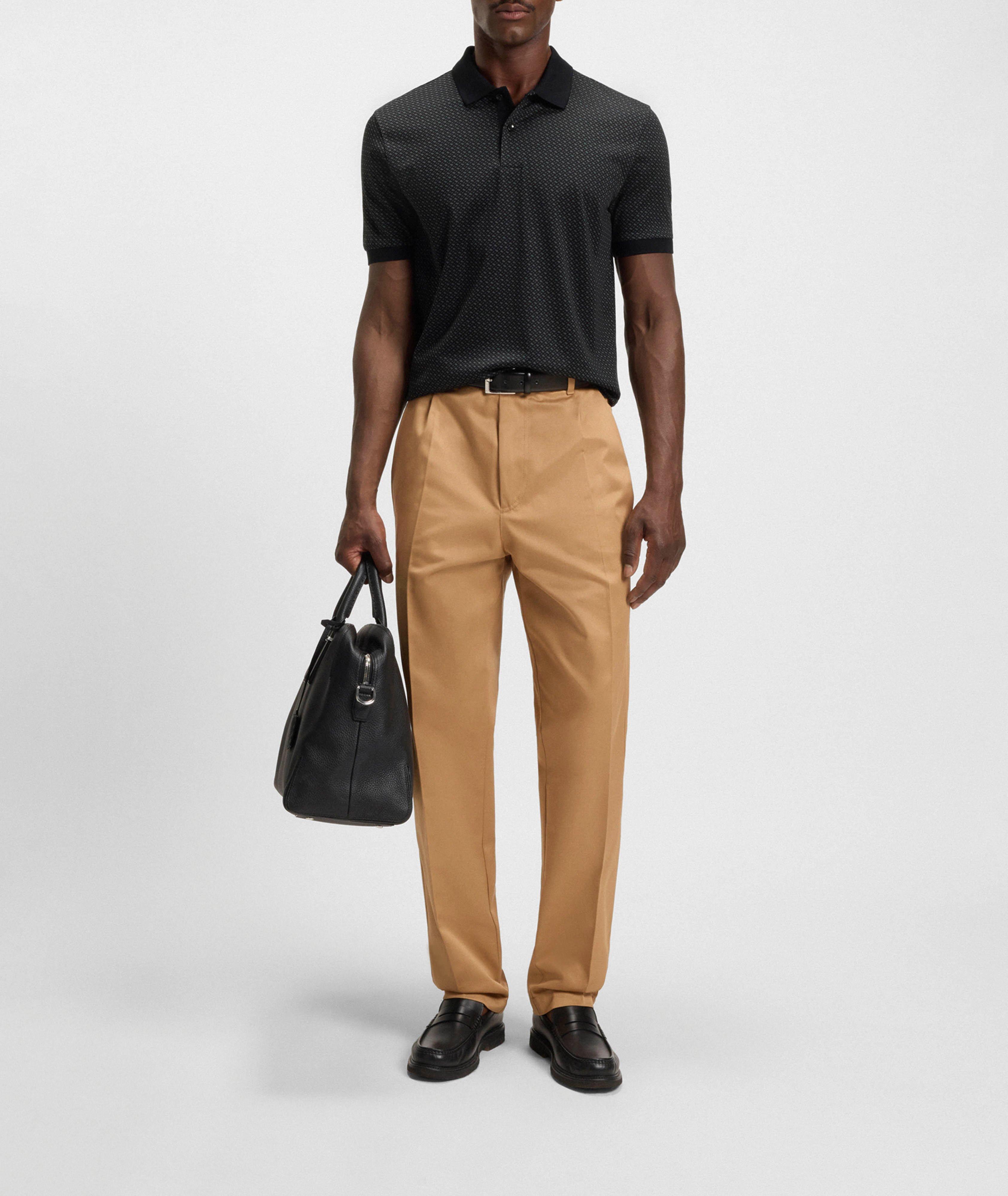 Parlay Monogram-Print Mercerized Polo  image 4